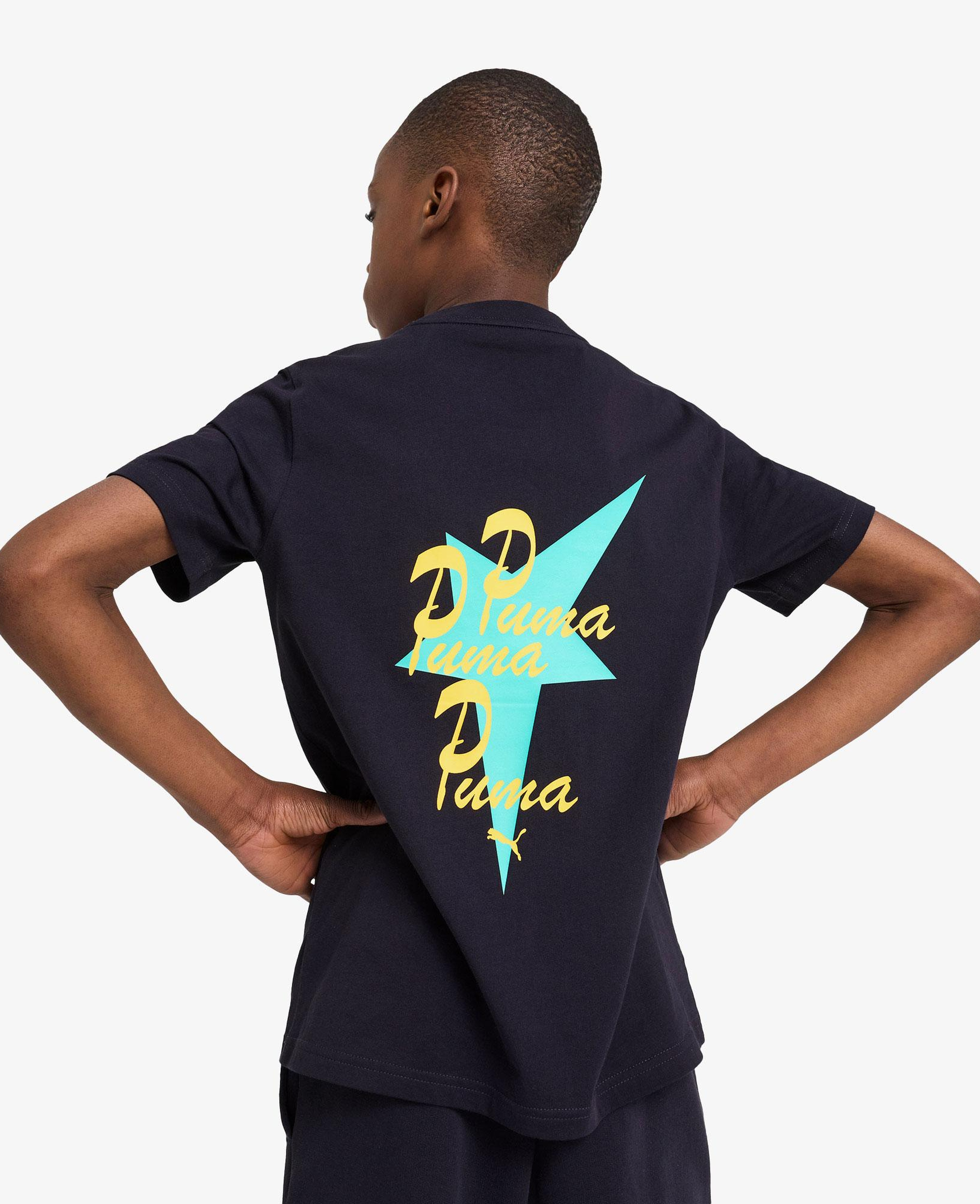Puma Road To Unity Graphic Çocuk Lacivert T-Shirt