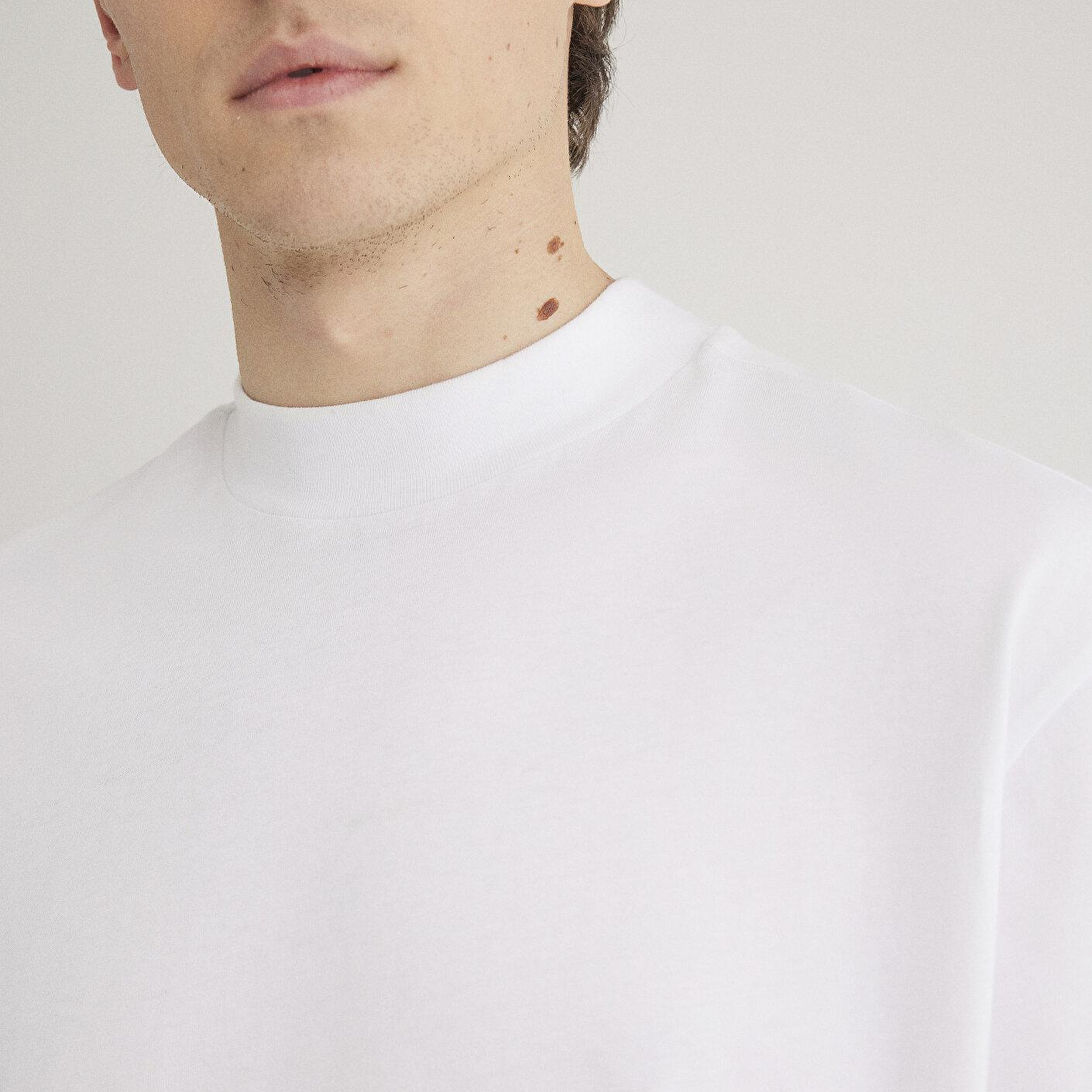 Mavi Beyaz Basic Tişört Loose Fit / Bol Rahat Kesim 0611193-620