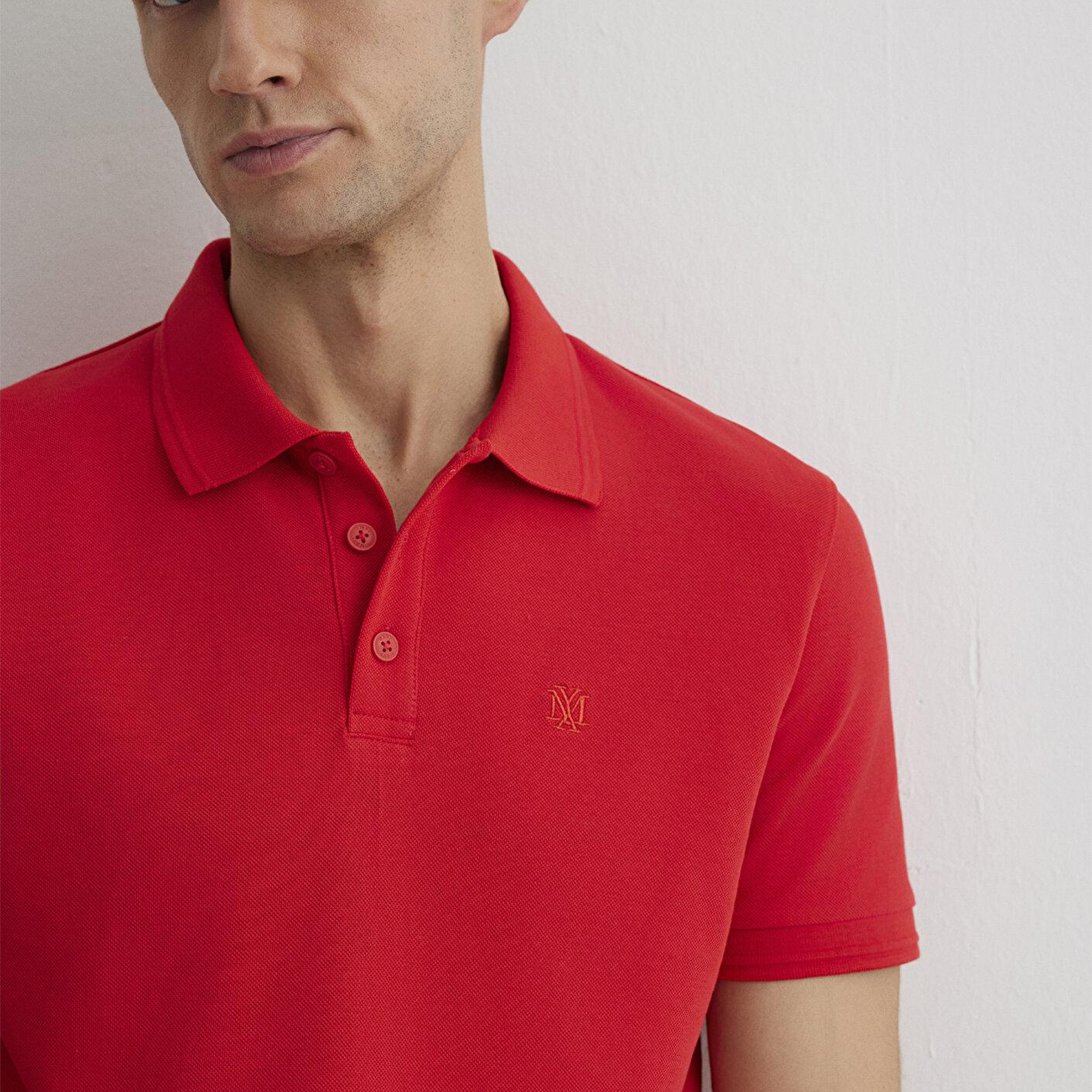 Mavi Kırmızı Polo Tişört Slim Fit / Dar Kesim 064946-70471