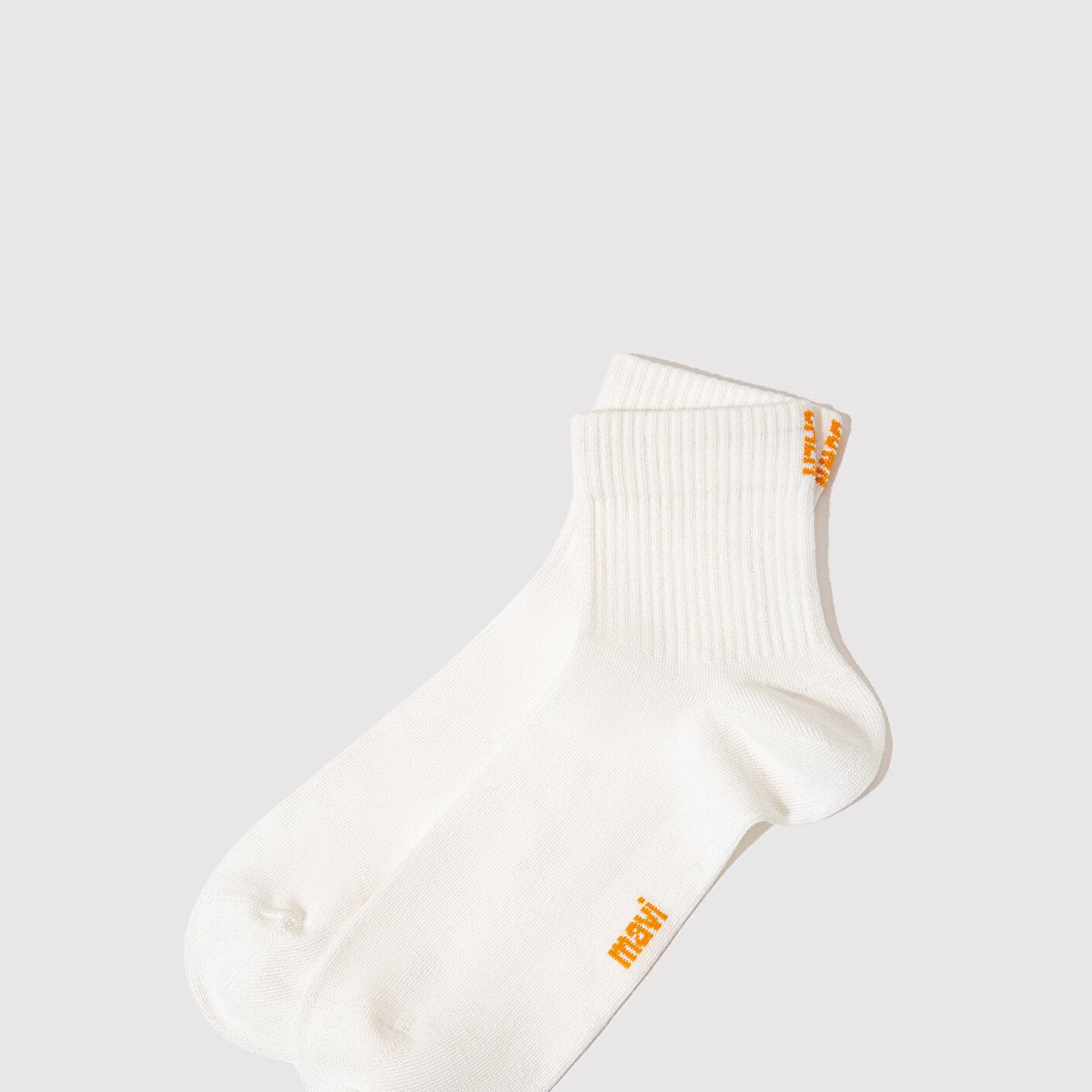 Mavi Baskılı Ekru Soket Çorap 0911605-28613