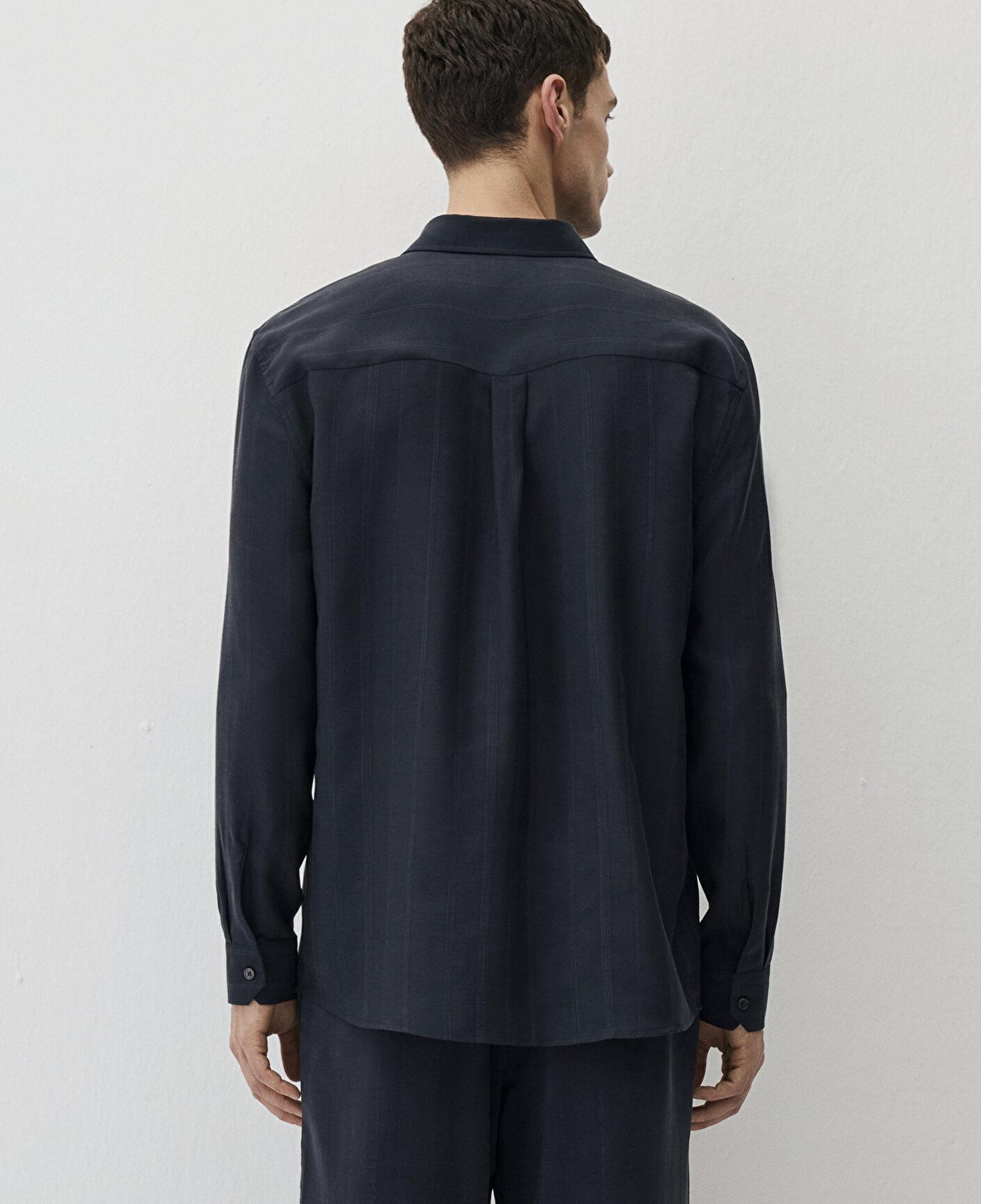 Mavi Lacivert (TENCEL™) Liyosel Gömlek Regular Fit / Normal Kesim 0211622-83884