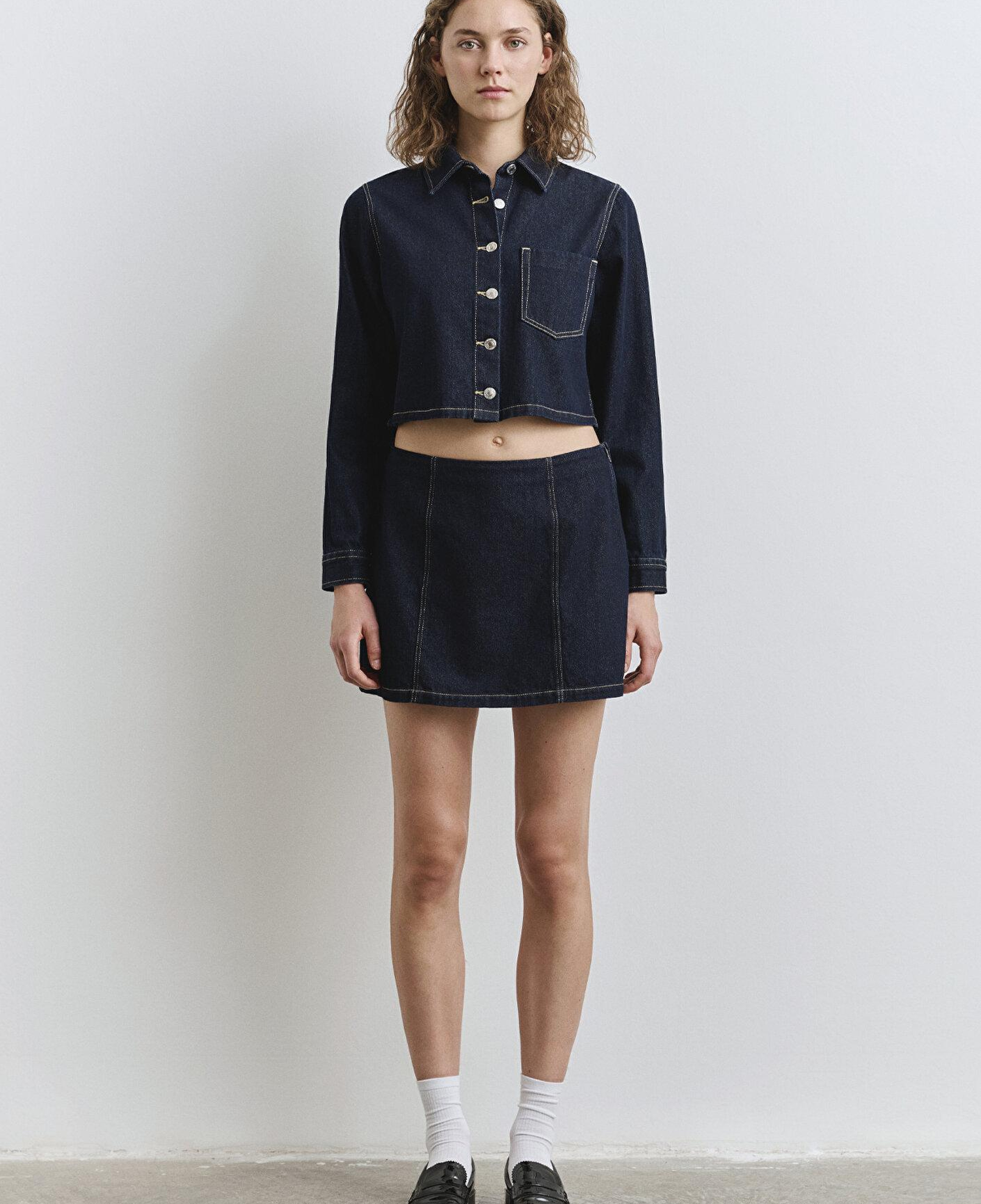 Mavi Rinse Denim Mini Etek 1310721-85481