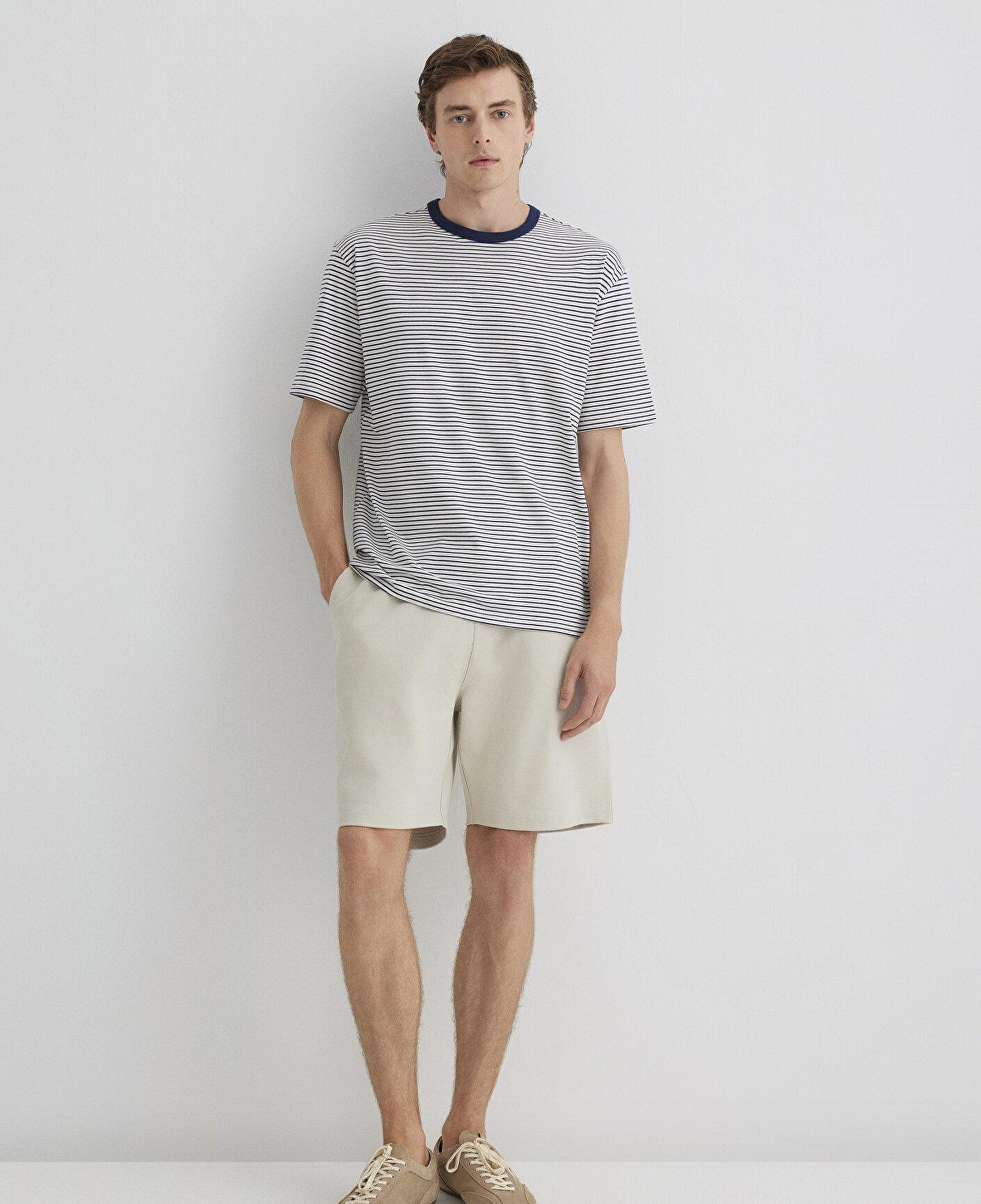 Mavi Ekru Örme Şort 0410314-70144