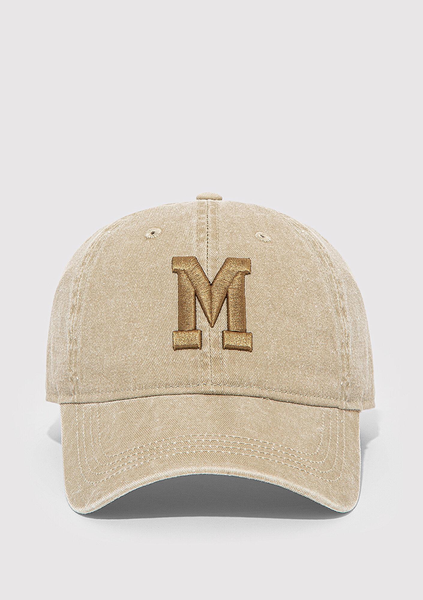 Mavi M Logo Detaylı Bej Şapka 0911156-33267