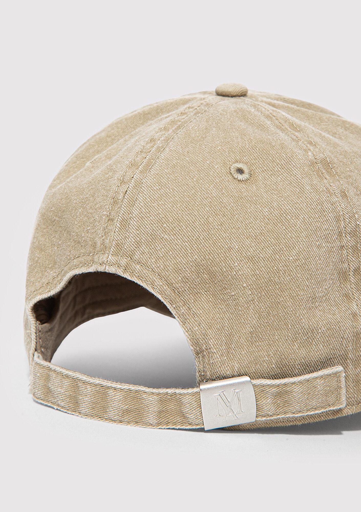 Mavi M Logo Detaylı Bej Şapka 0911156-33267