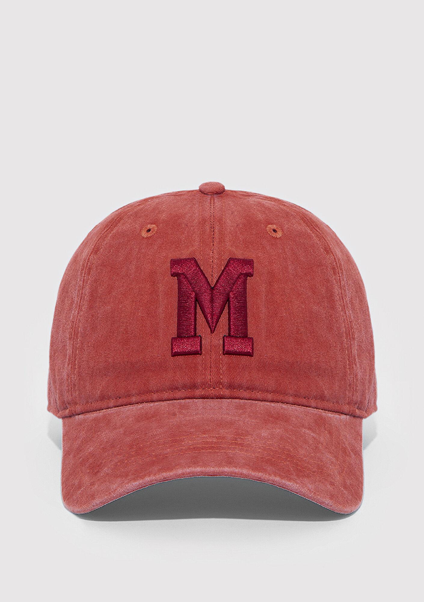 Mavi M Logo Detaylı Turuncu Şapka 0911156-91392