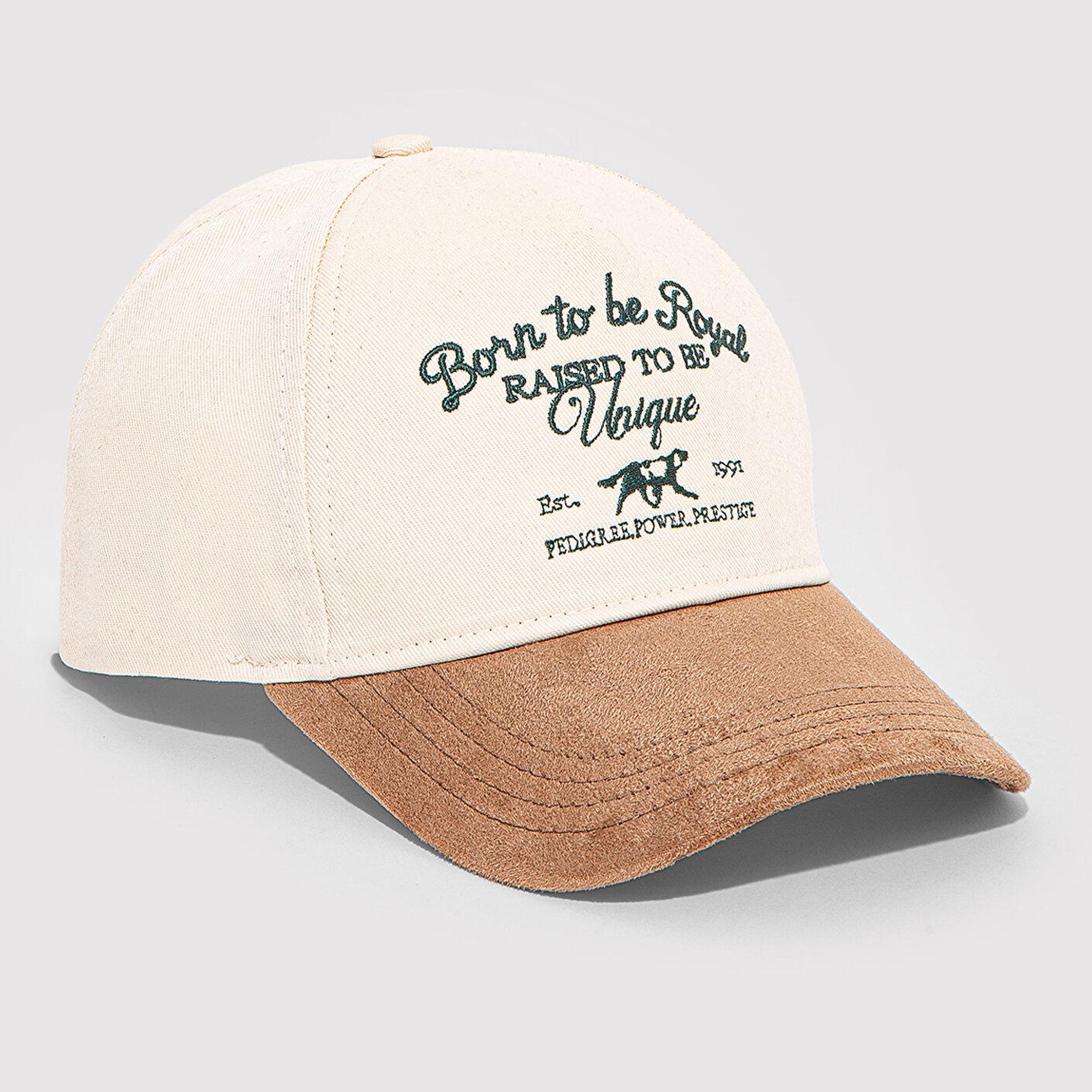 Mavi İşlemeli Bej Şapka 0912170-33267