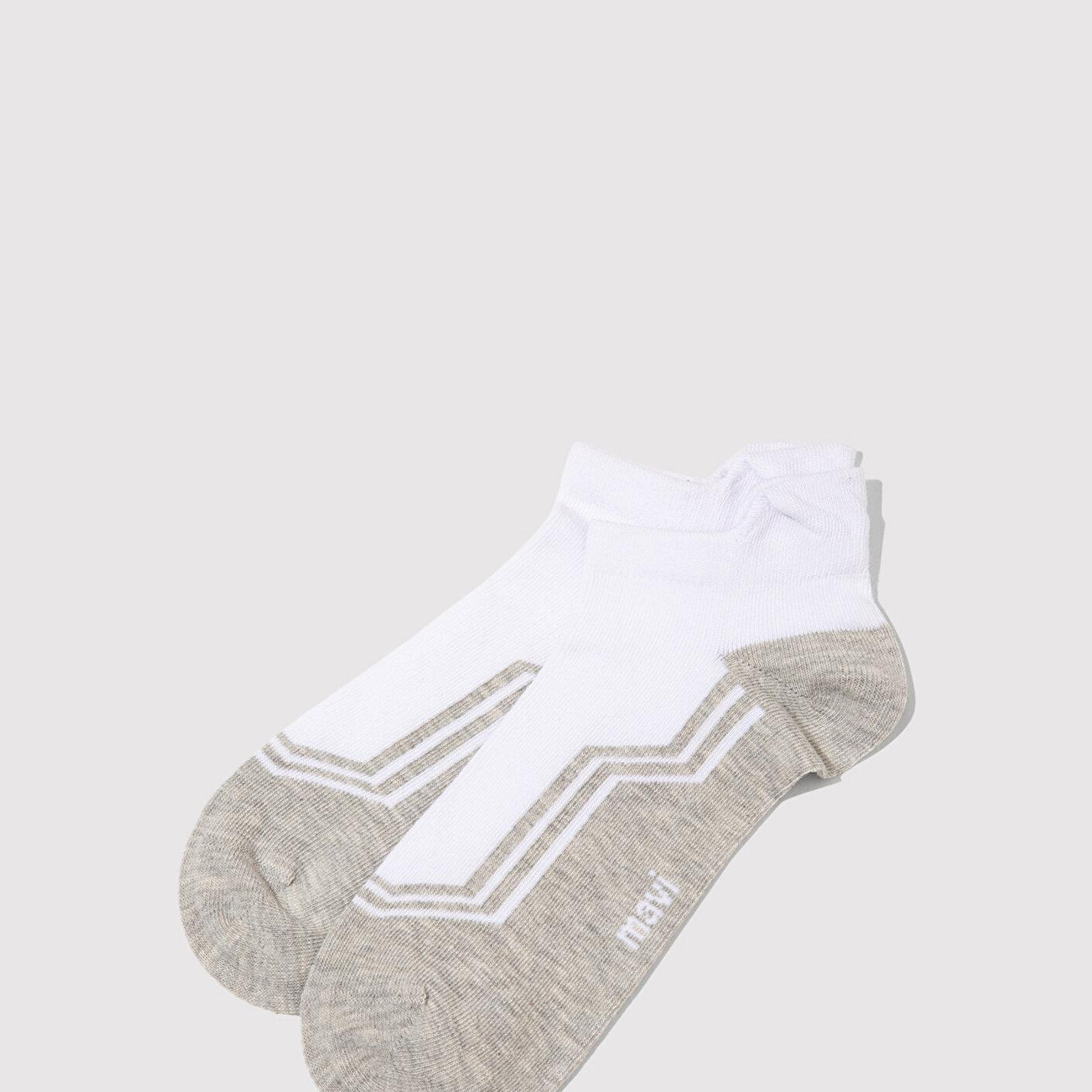 Mavi 2li Beyaz Patik Çorap 0912217-620