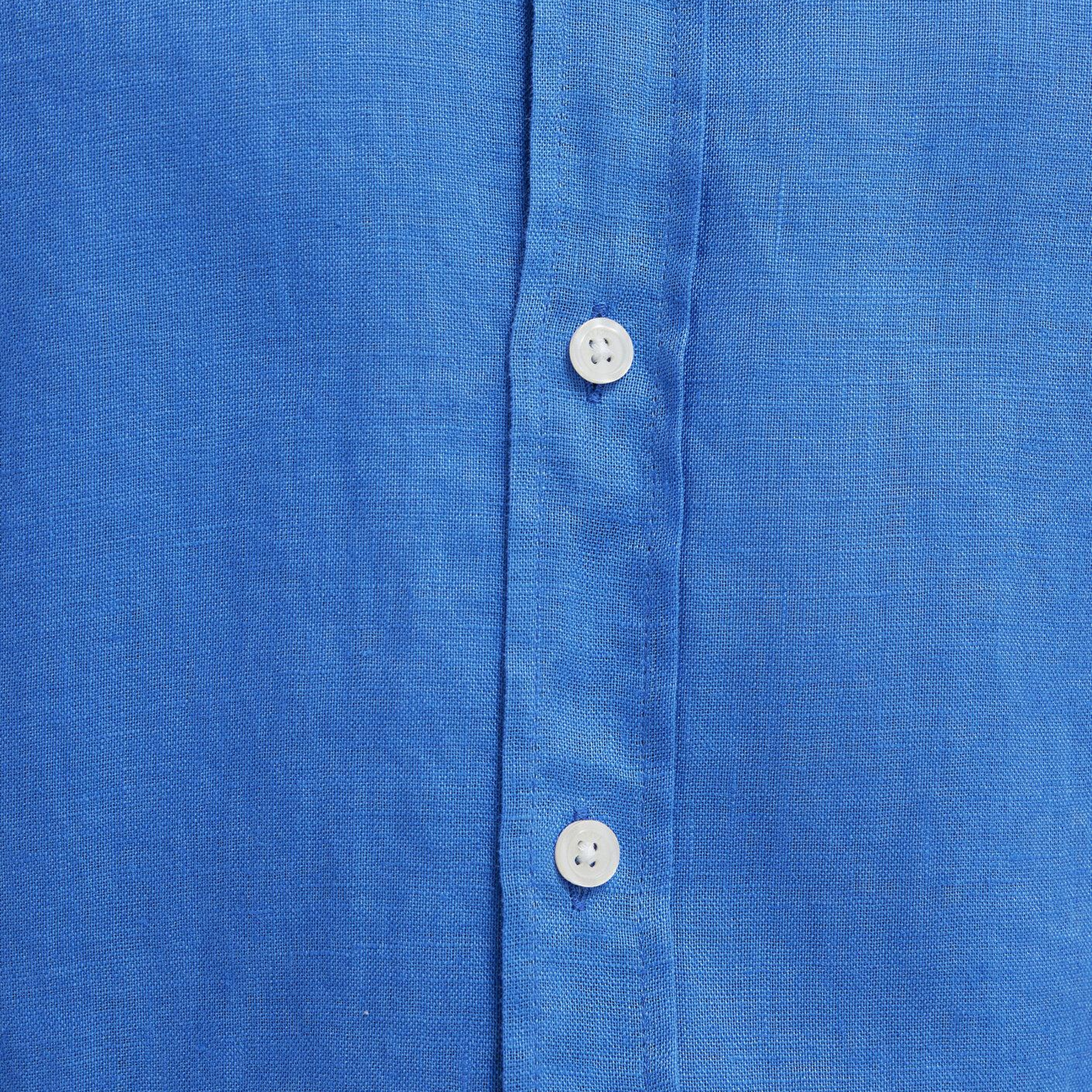 Mavi Mavi Keten Gömlek Slim Fit / Dar Kesim 0211466-81347