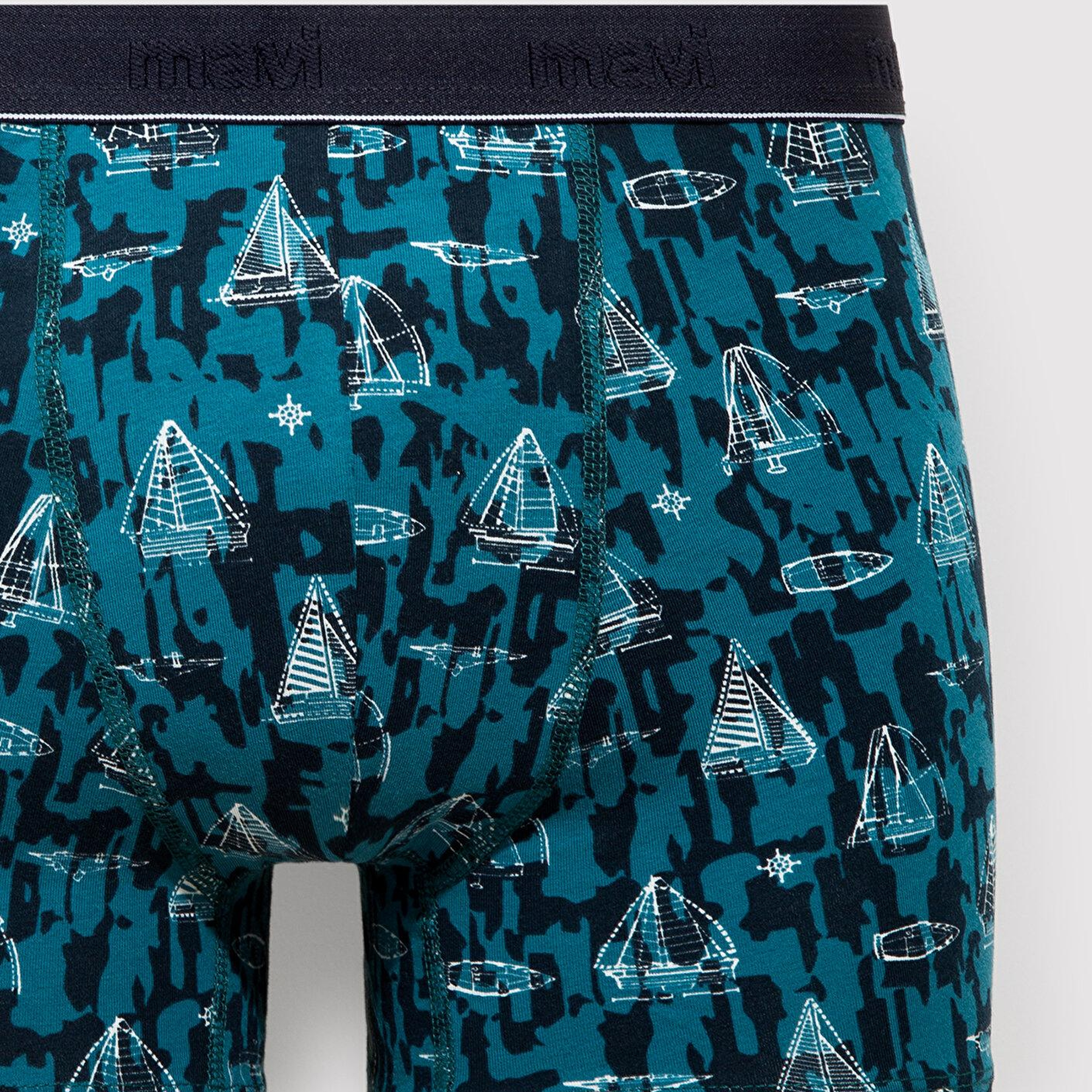 Mavi Baskılı Lacivert Boxer 0912228-32184