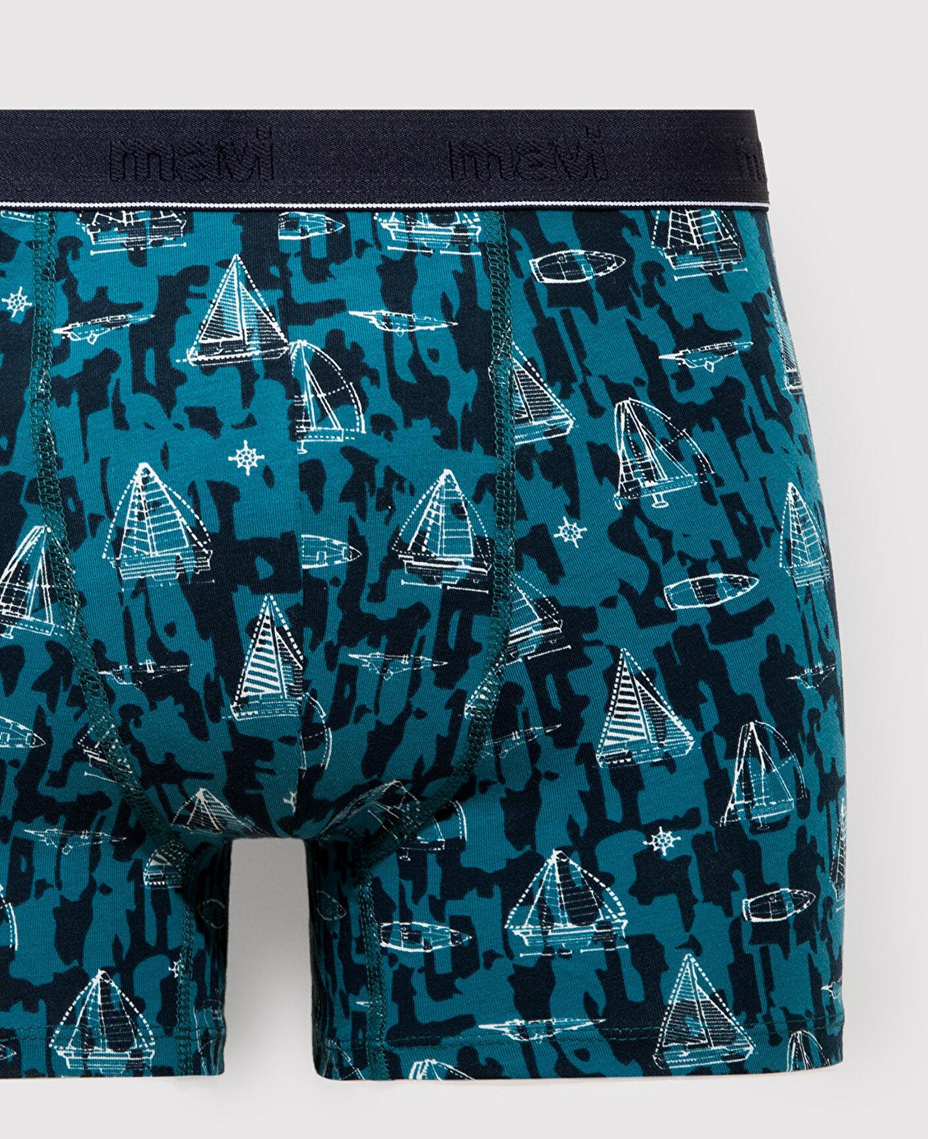 Mavi Baskılı Lacivert Boxer 0912228-32184