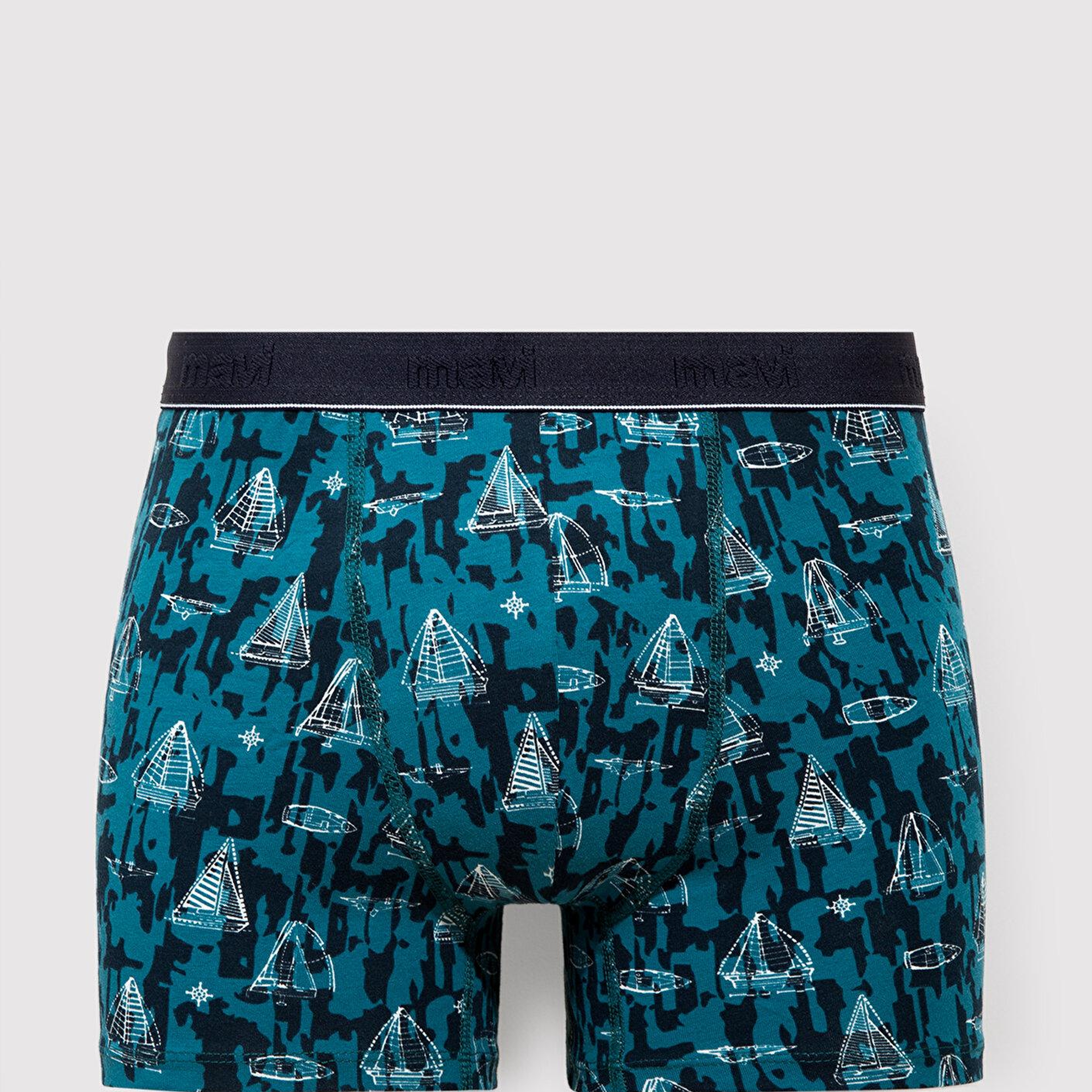 Mavi Baskılı Lacivert Boxer 0912228-32184