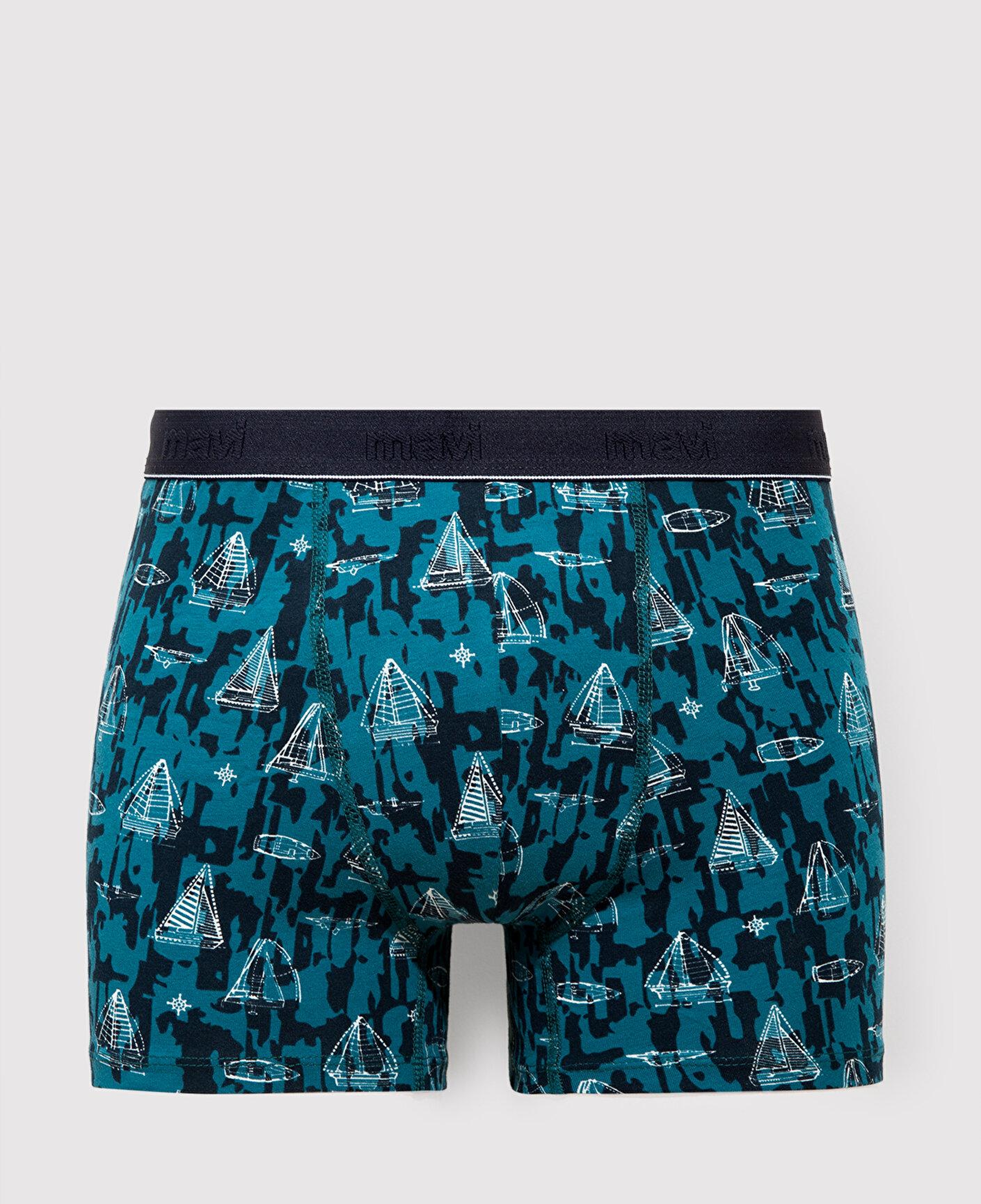 Mavi Baskılı Lacivert Boxer 0912228-32184