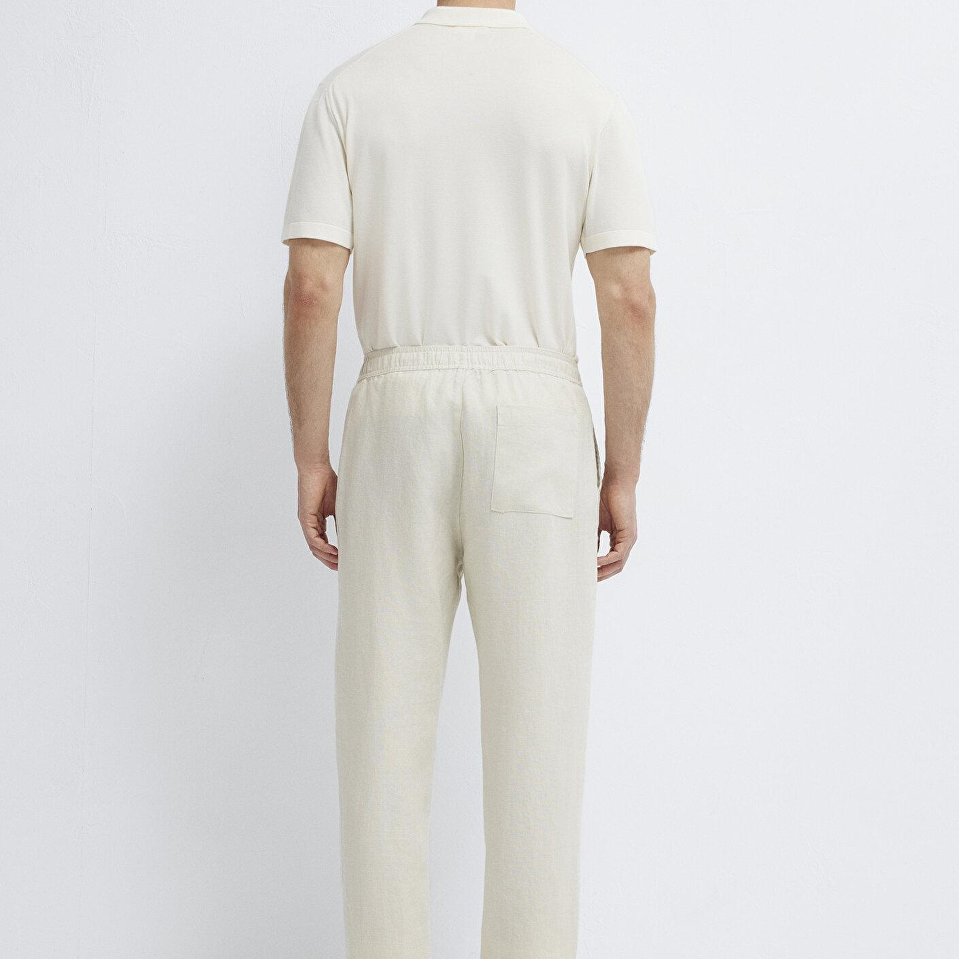 Mavi Bej Keten Pantolon 0010577-70134