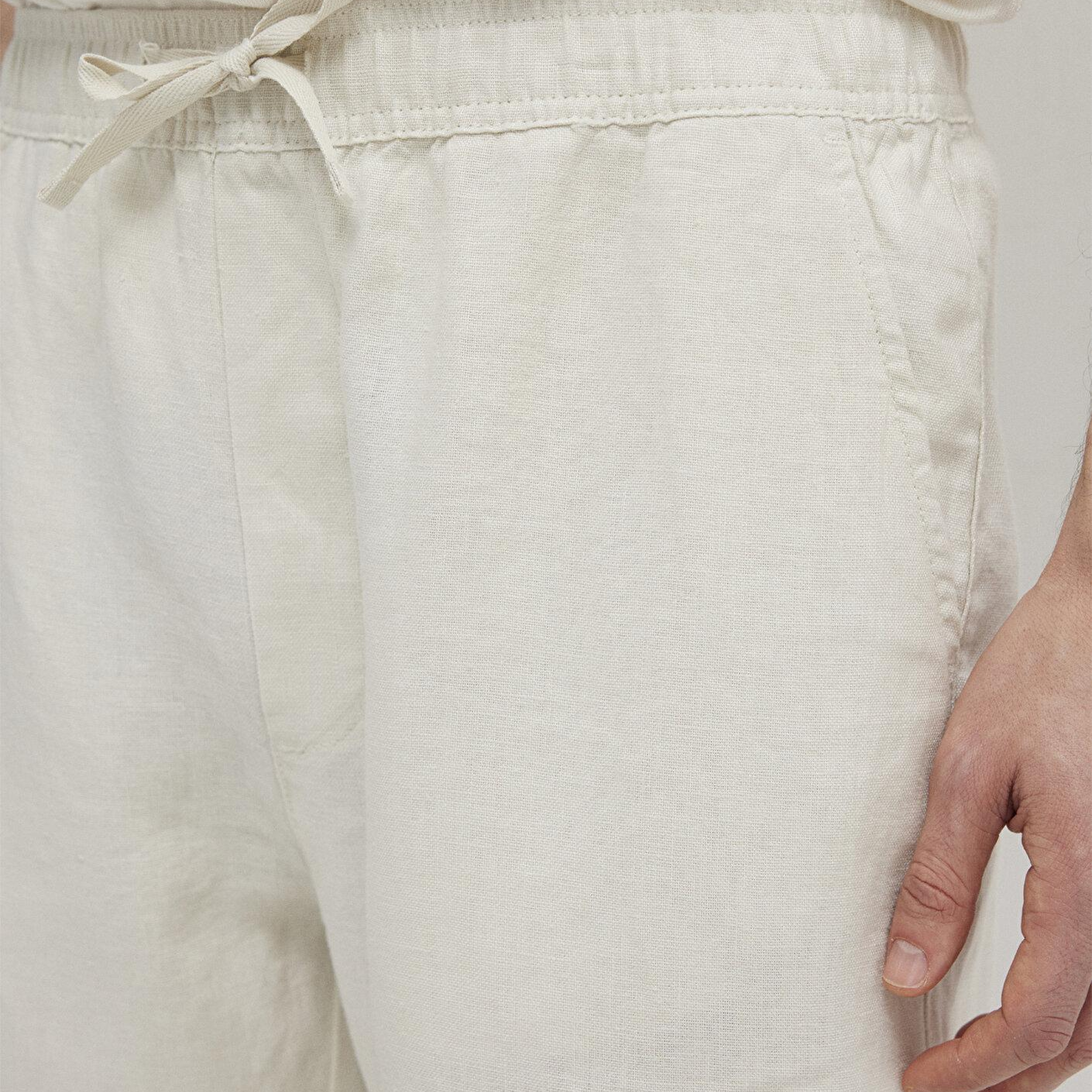 Mavi Bej Keten Pantolon 0010577-70134