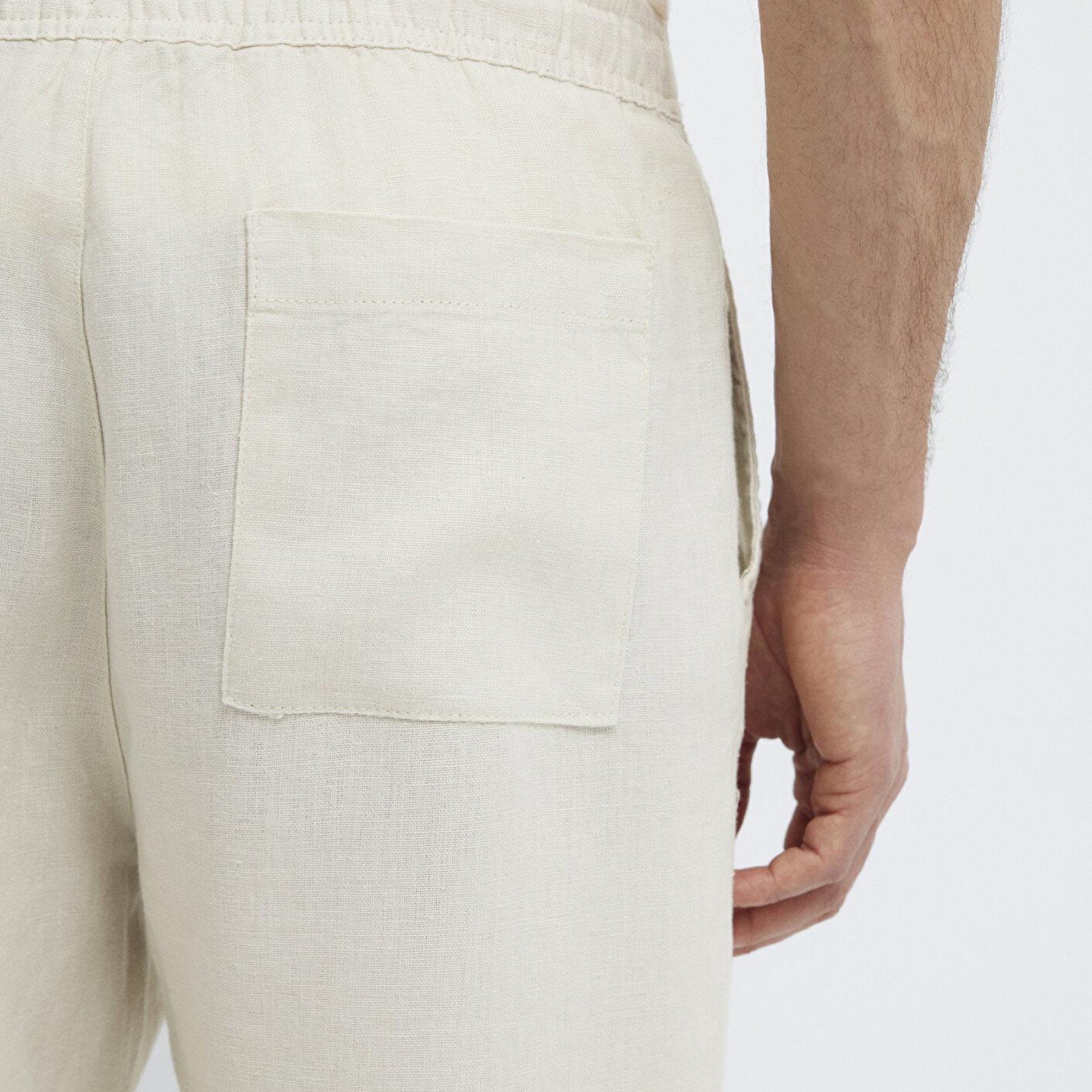 Mavi Bej Keten Pantolon 0010577-70134