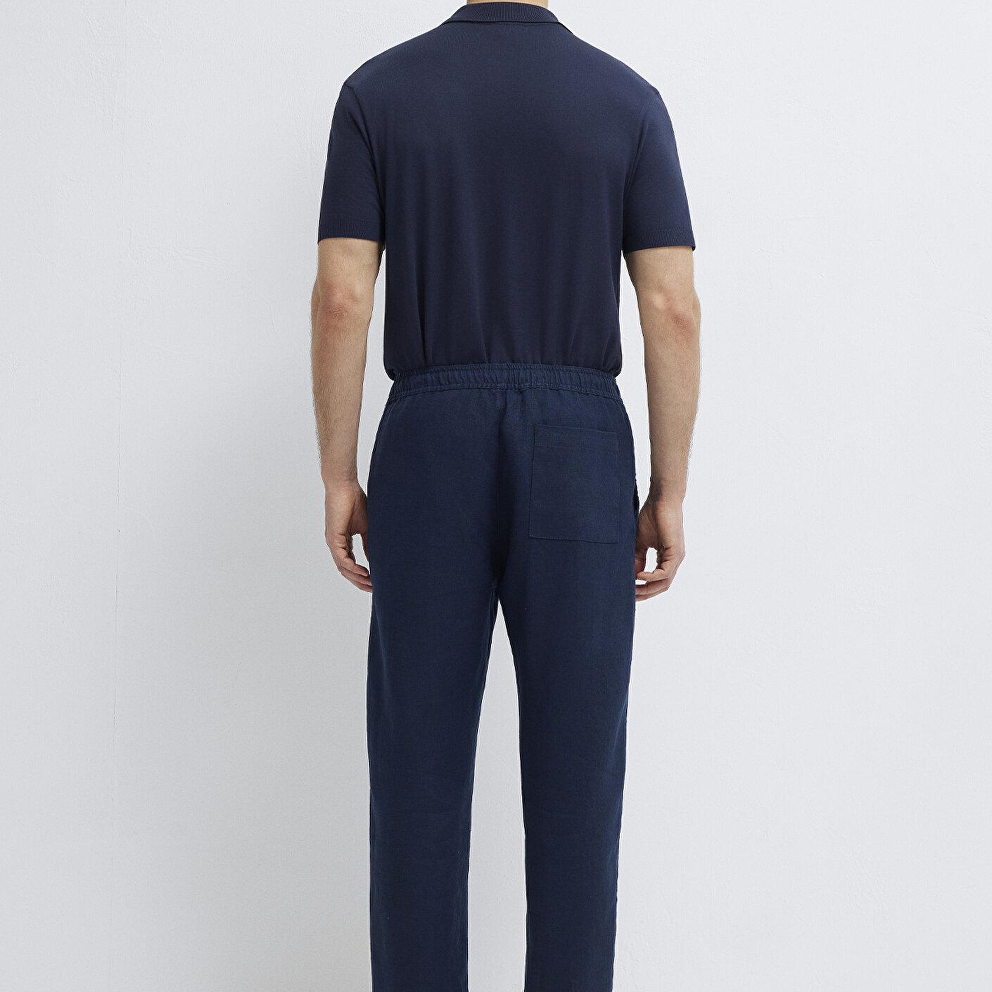 Mavi Lacivert Keten Pantolon 0010577-80872