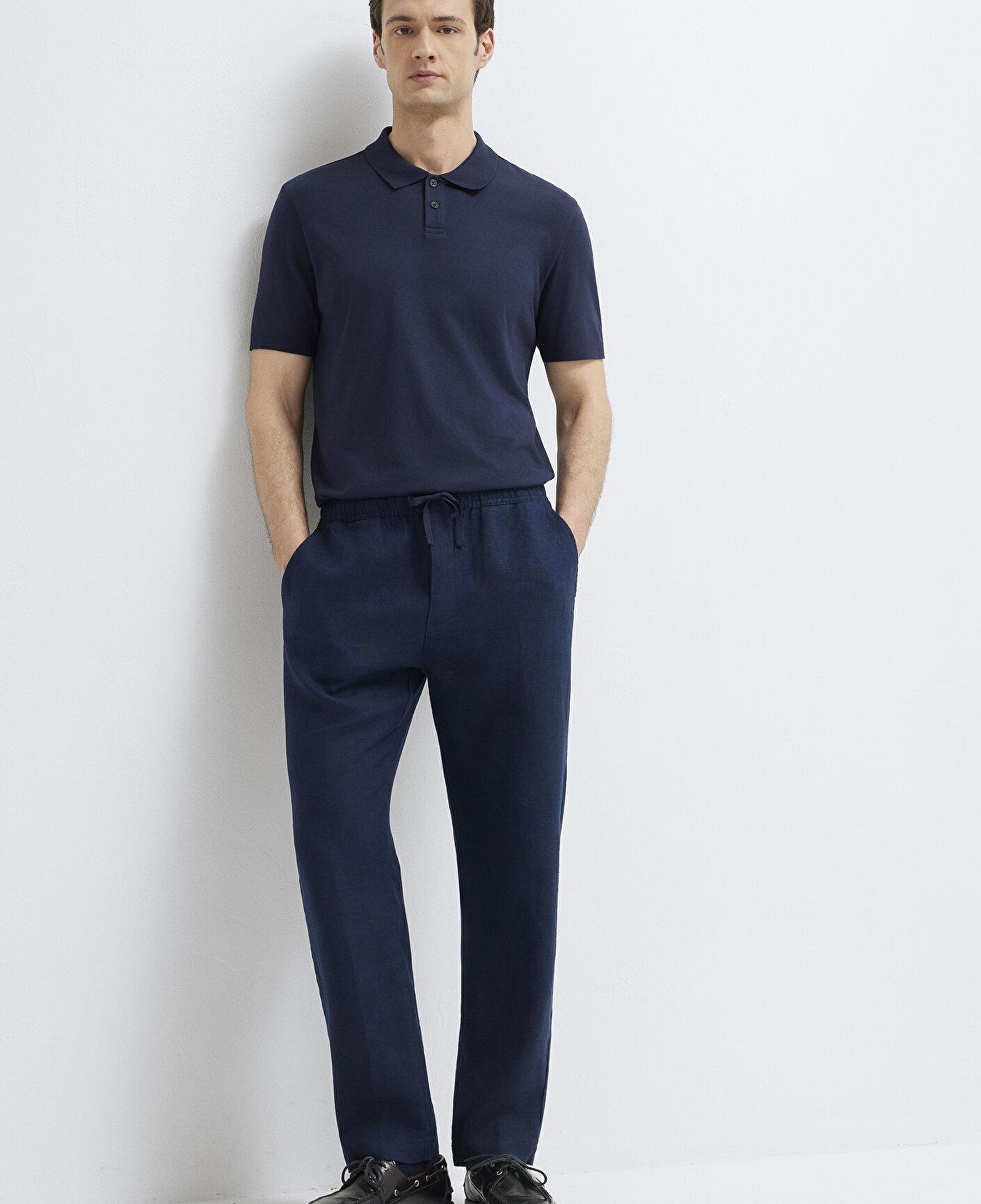 Mavi Lacivert Keten Pantolon 0010577-80872