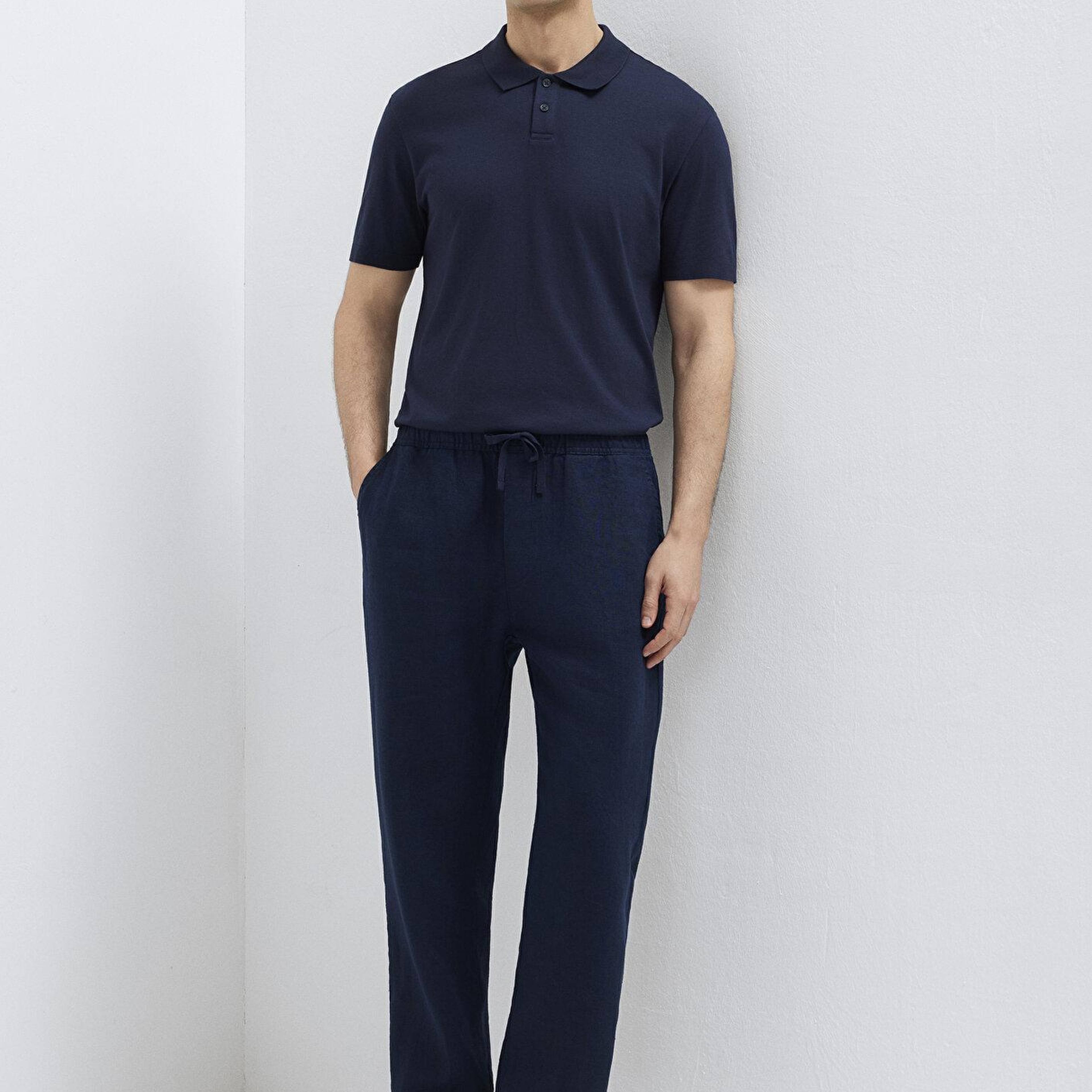 Mavi Lacivert Keten Pantolon 0010577-80872