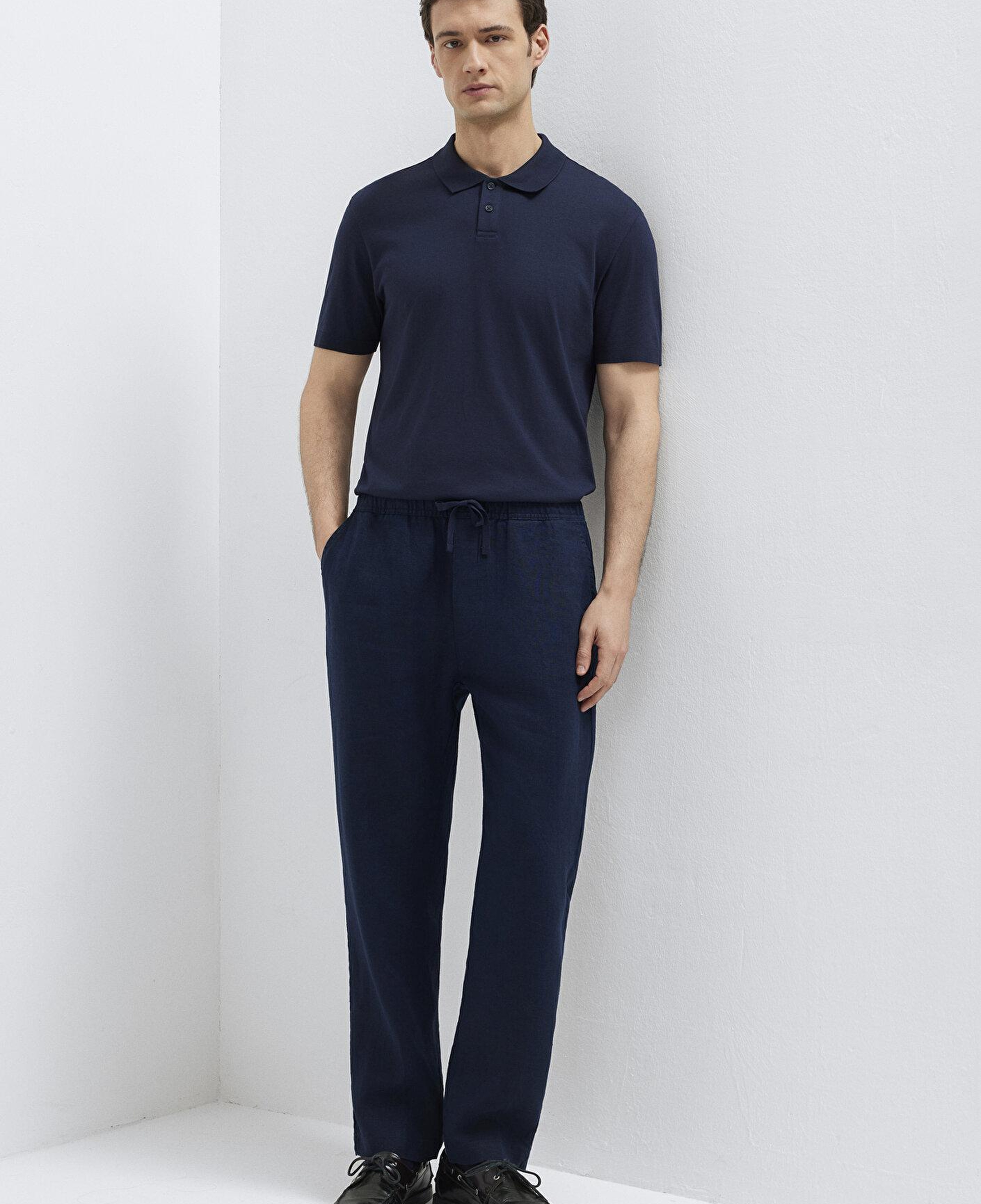 Mavi Lacivert Keten Pantolon 0010577-80872