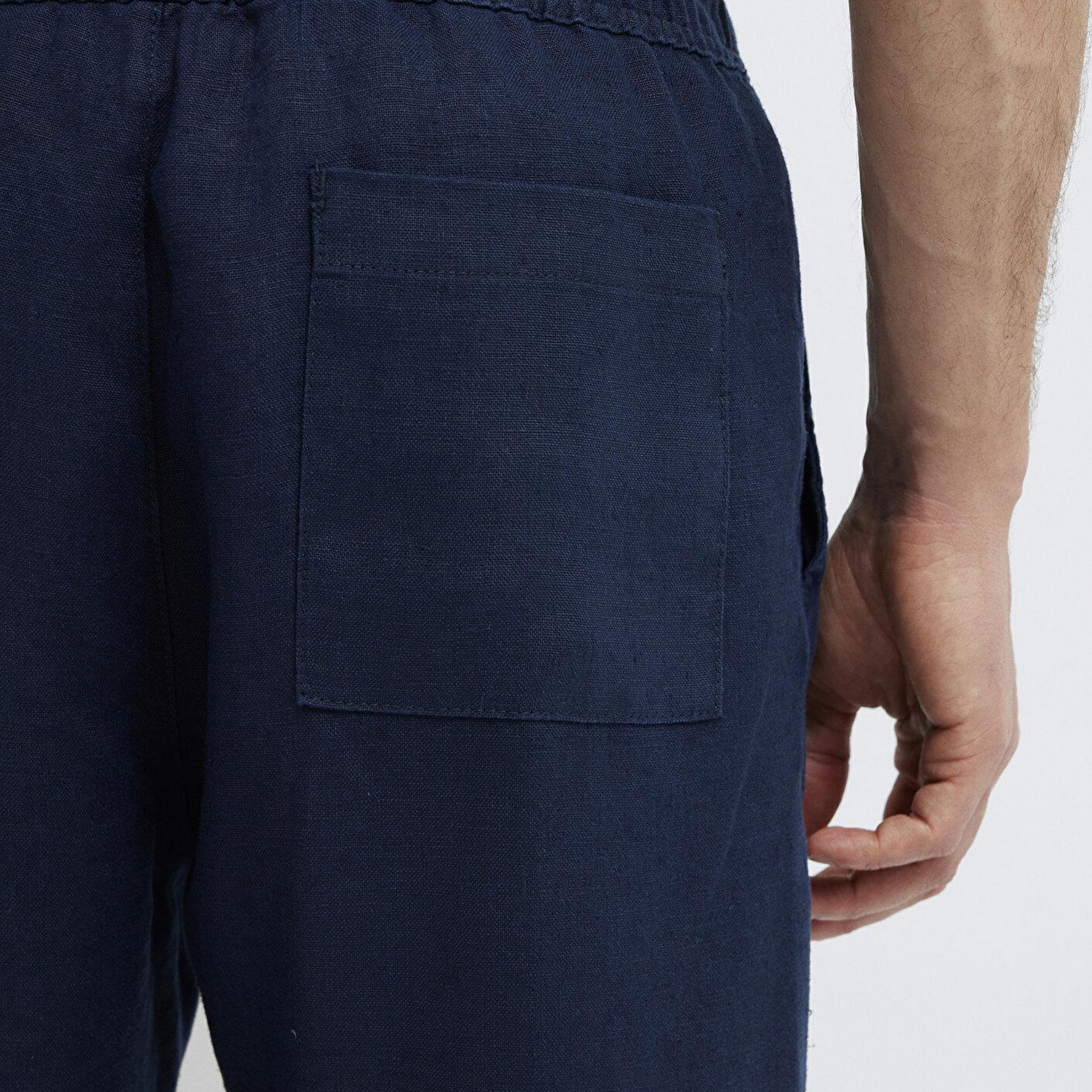 Mavi Lacivert Keten Pantolon 0010577-80872