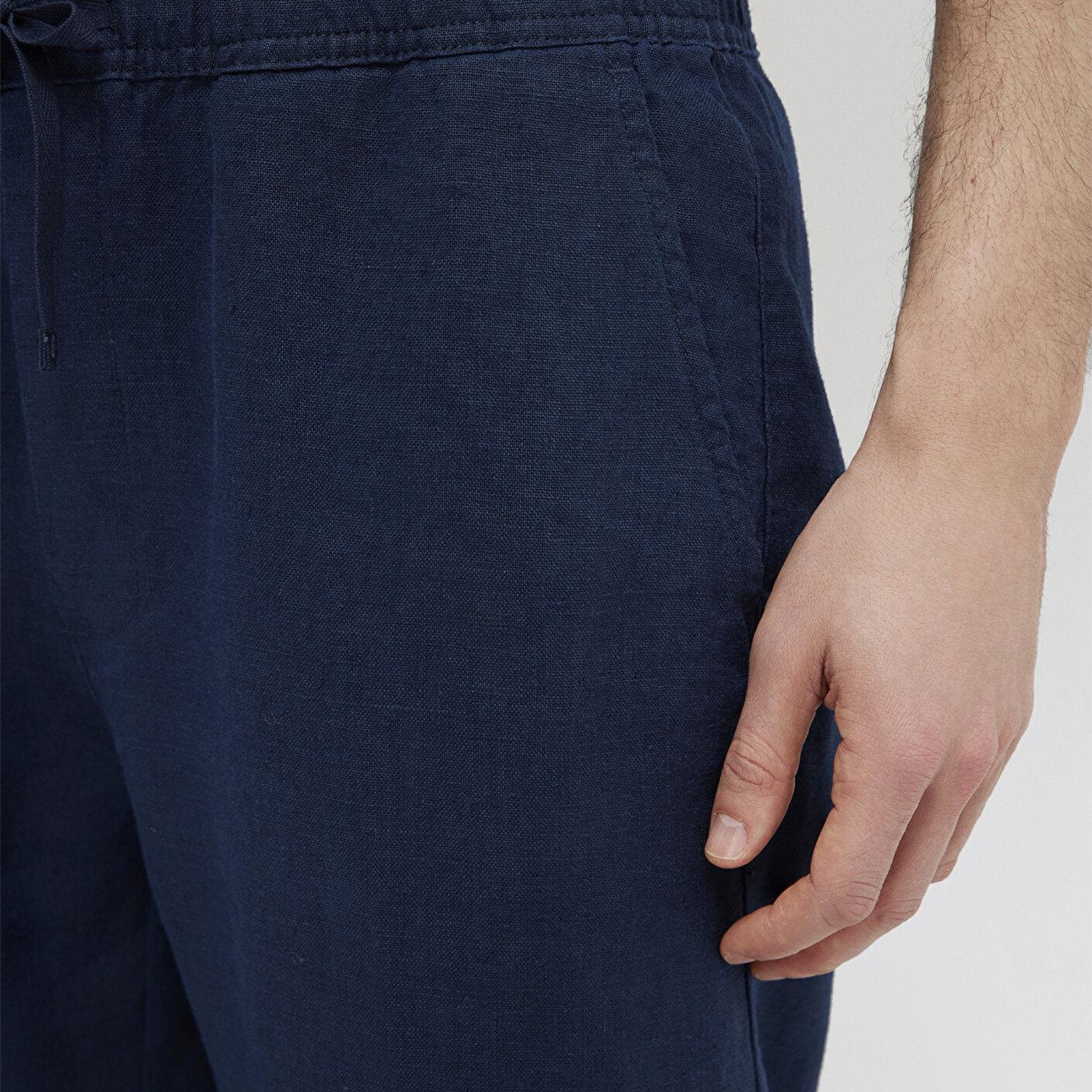 Mavi Lacivert Keten Pantolon 0010577-80872