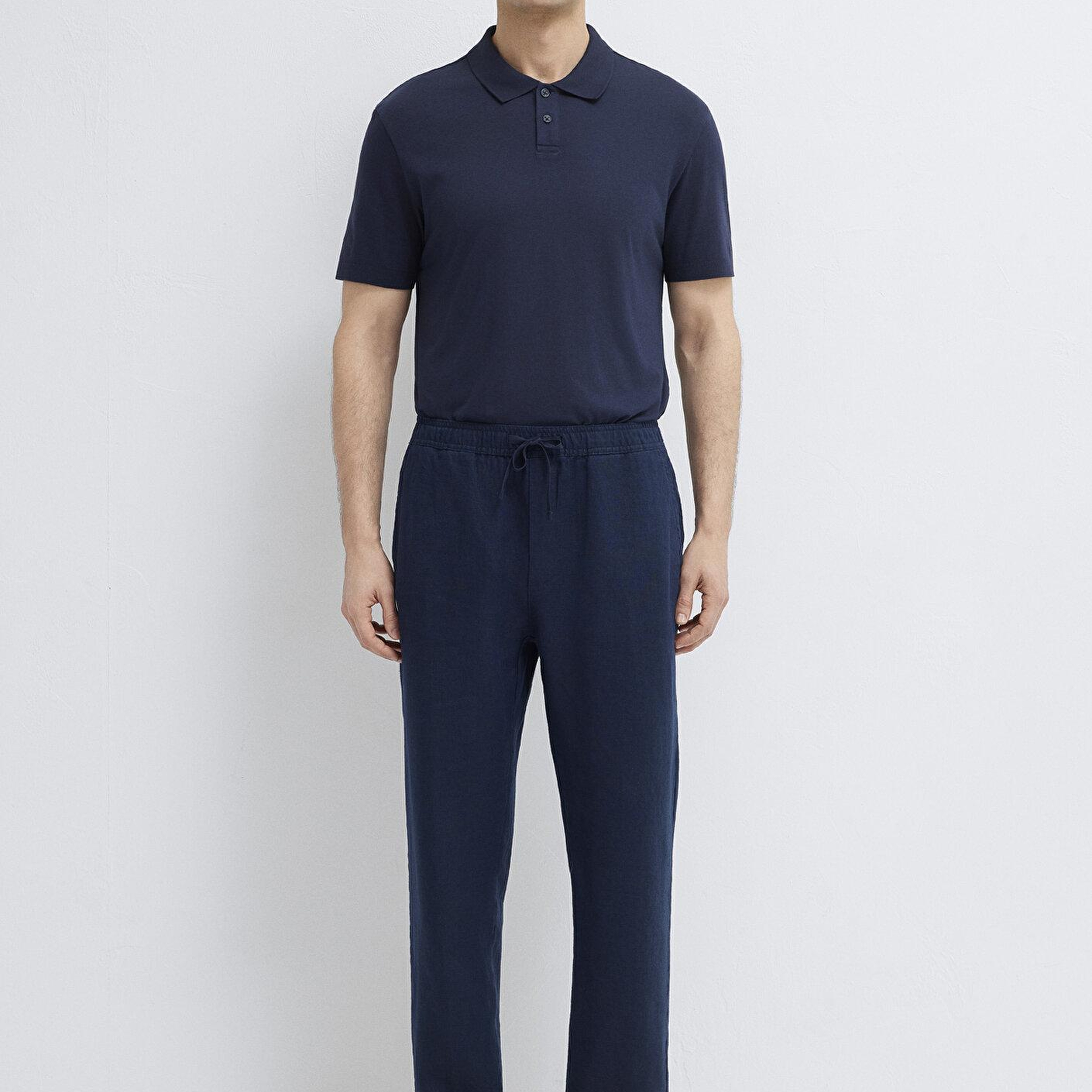 Mavi Lacivert Keten Pantolon 0010577-80872