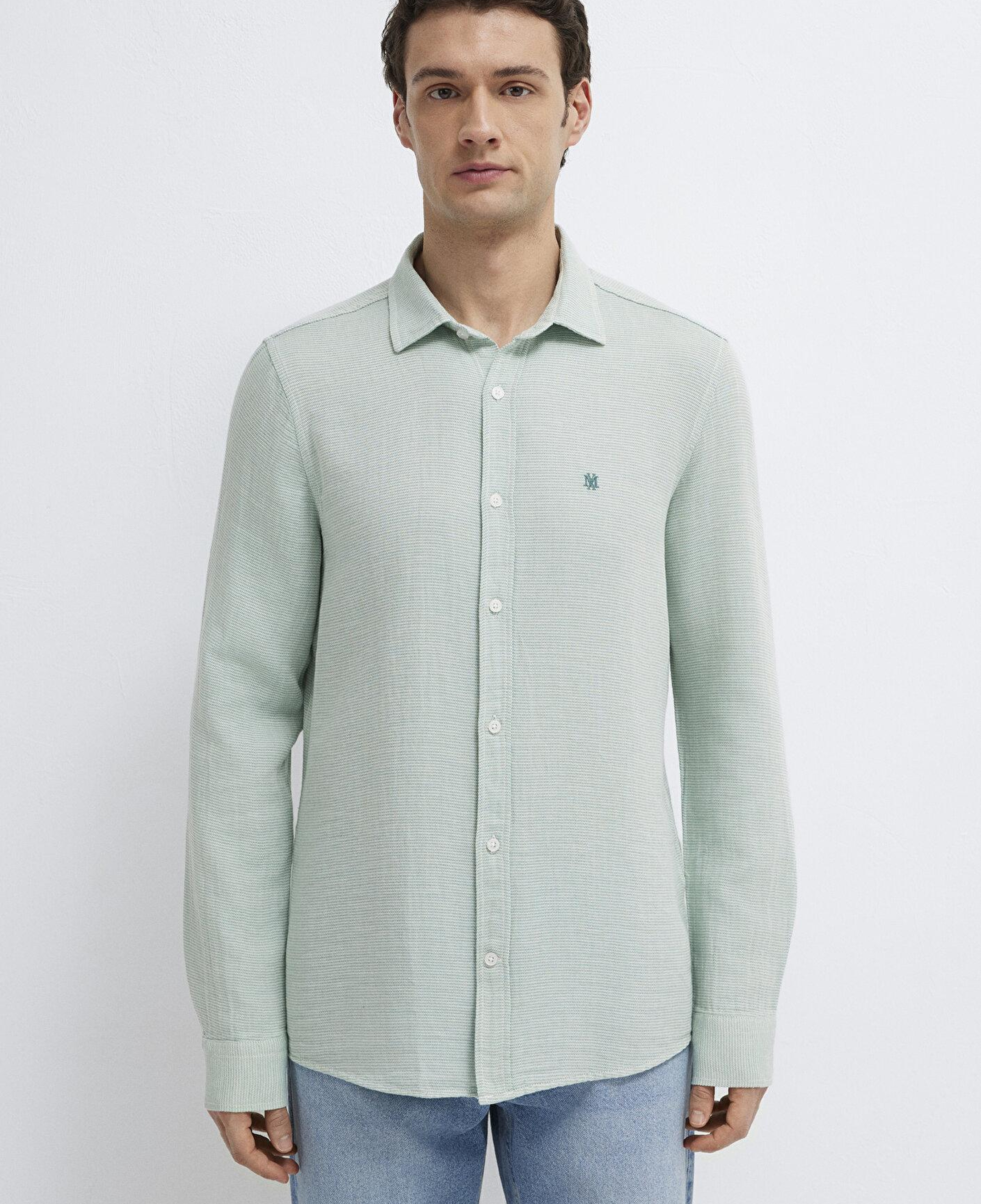 Mavi Yeşil Gömlek Slim Fit / Dar Kesim 0211899-71909