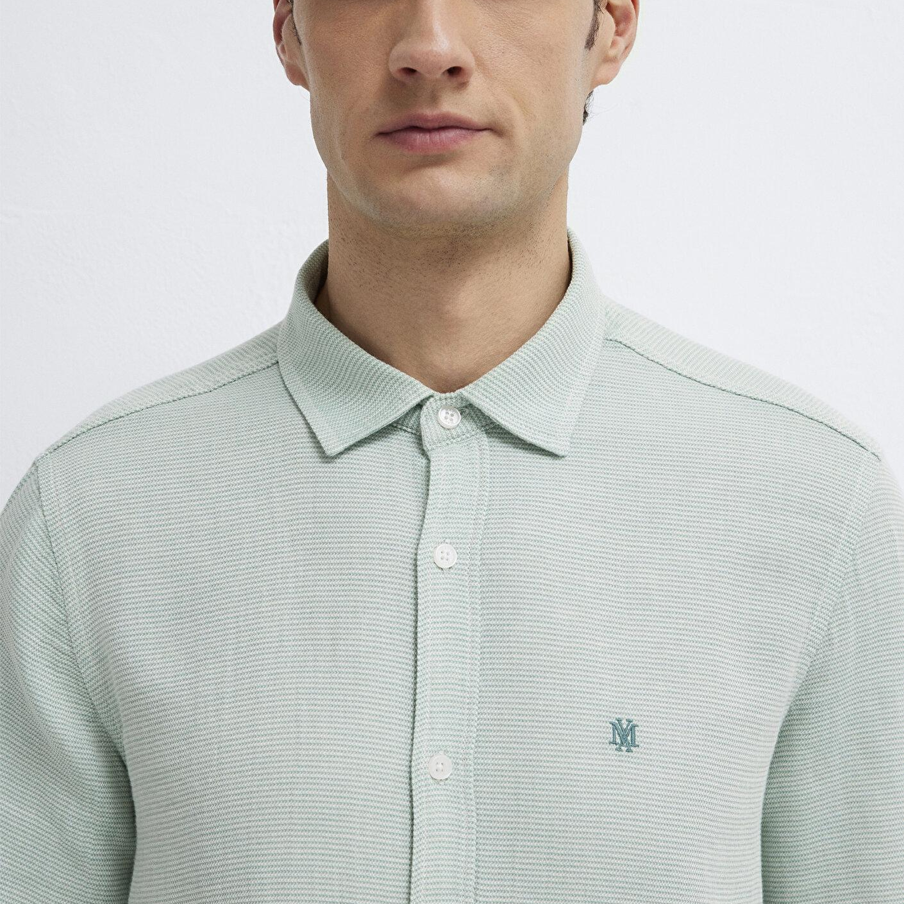 Mavi Yeşil Gömlek Slim Fit / Dar Kesim 0211899-71909