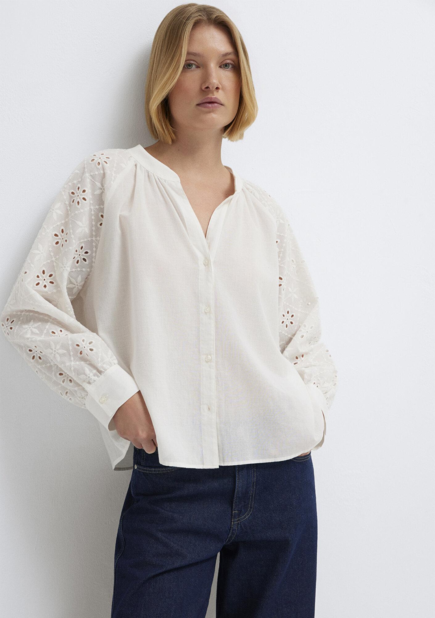 Mavi Beyaz Gömlek Loose Fit / Bol Rahat Kesim 1211346-620