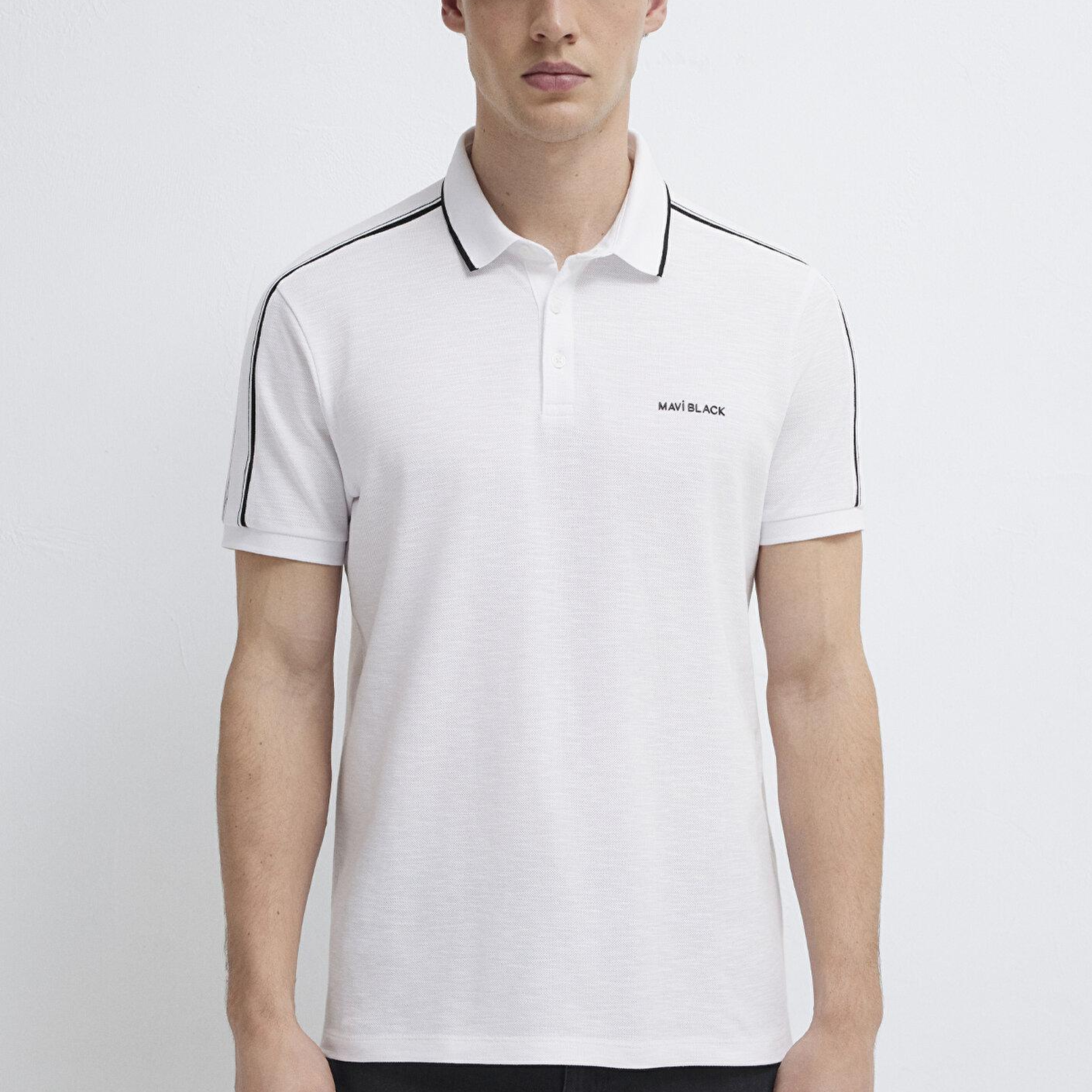 Mavi Mavi Black Beyaz Polo Tişört Regular Fit / Normal Kesim 0611838-620