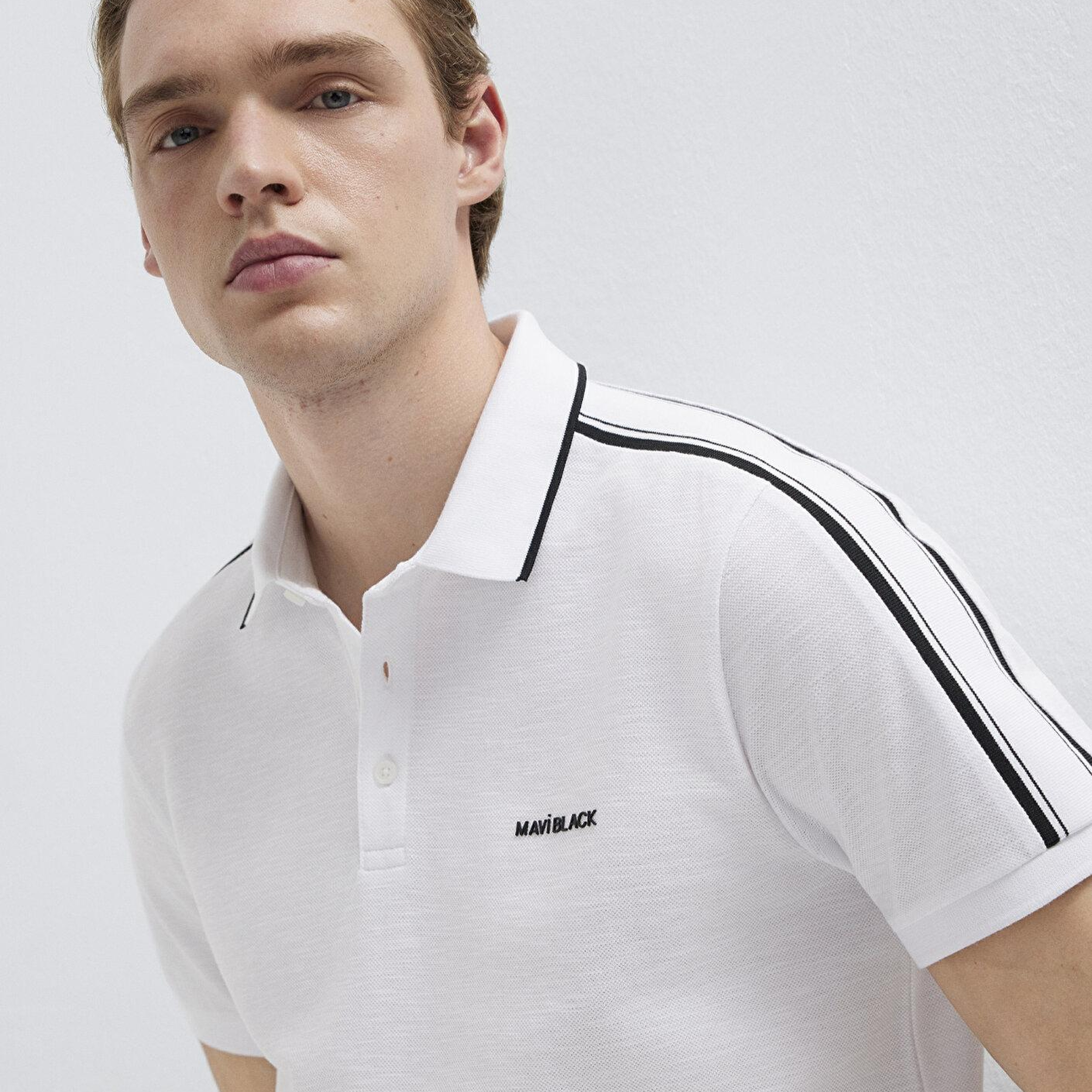 Mavi Mavi Black Beyaz Polo Tişört Regular Fit / Normal Kesim 0611838-620