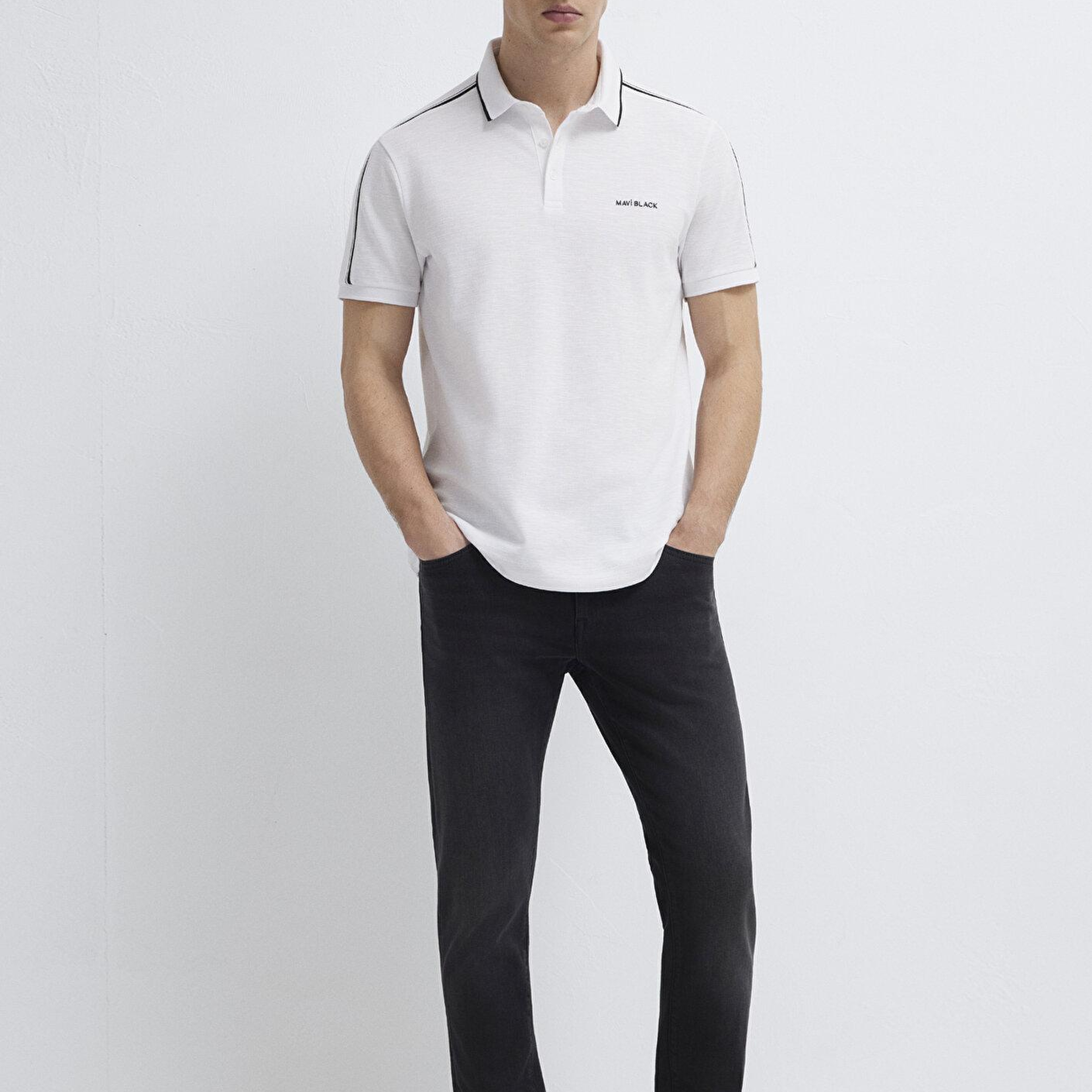 Mavi Mavi Black Beyaz Polo Tişört Regular Fit / Normal Kesim 0611838-620