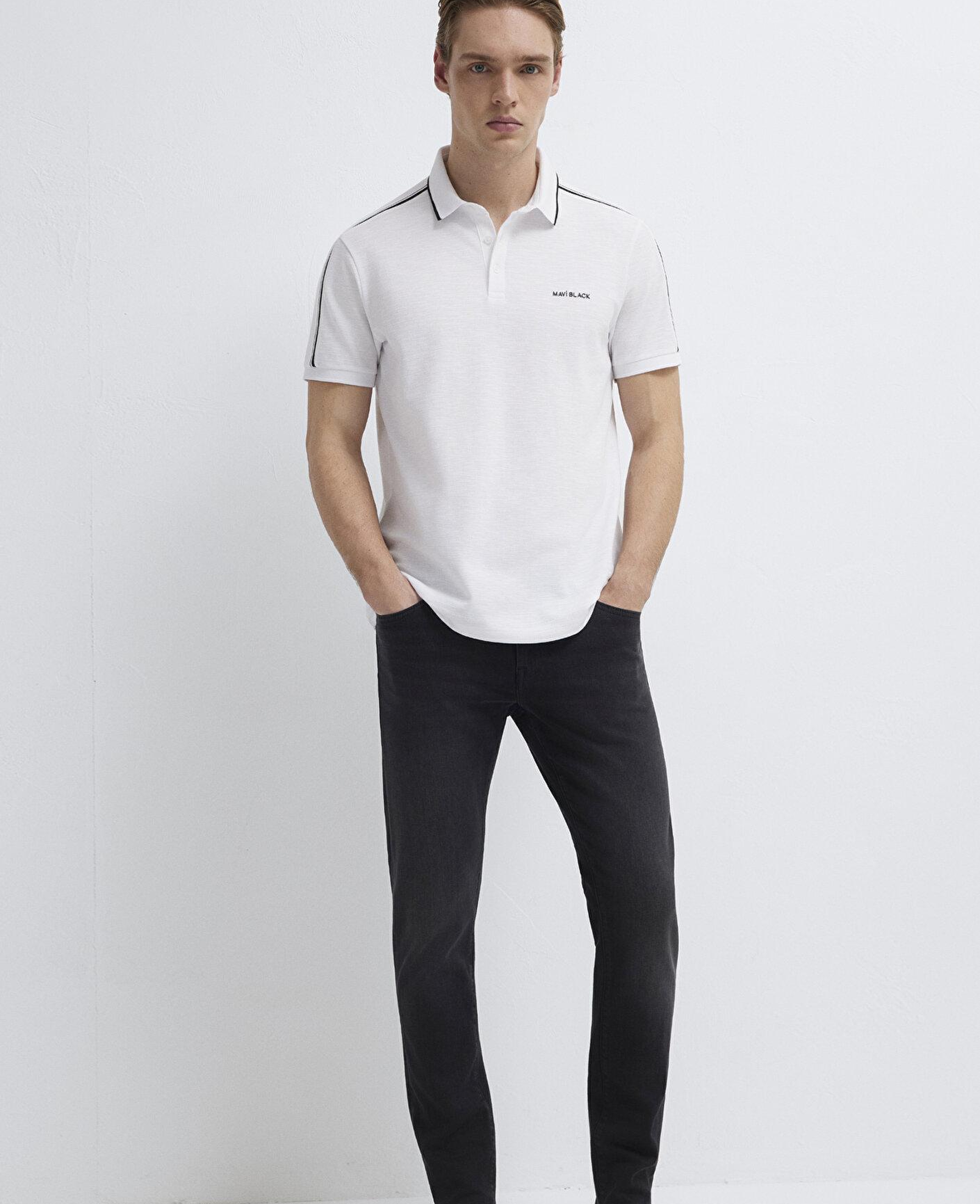 Mavi Mavi Black Beyaz Polo Tişört Regular Fit / Normal Kesim 0611838-620