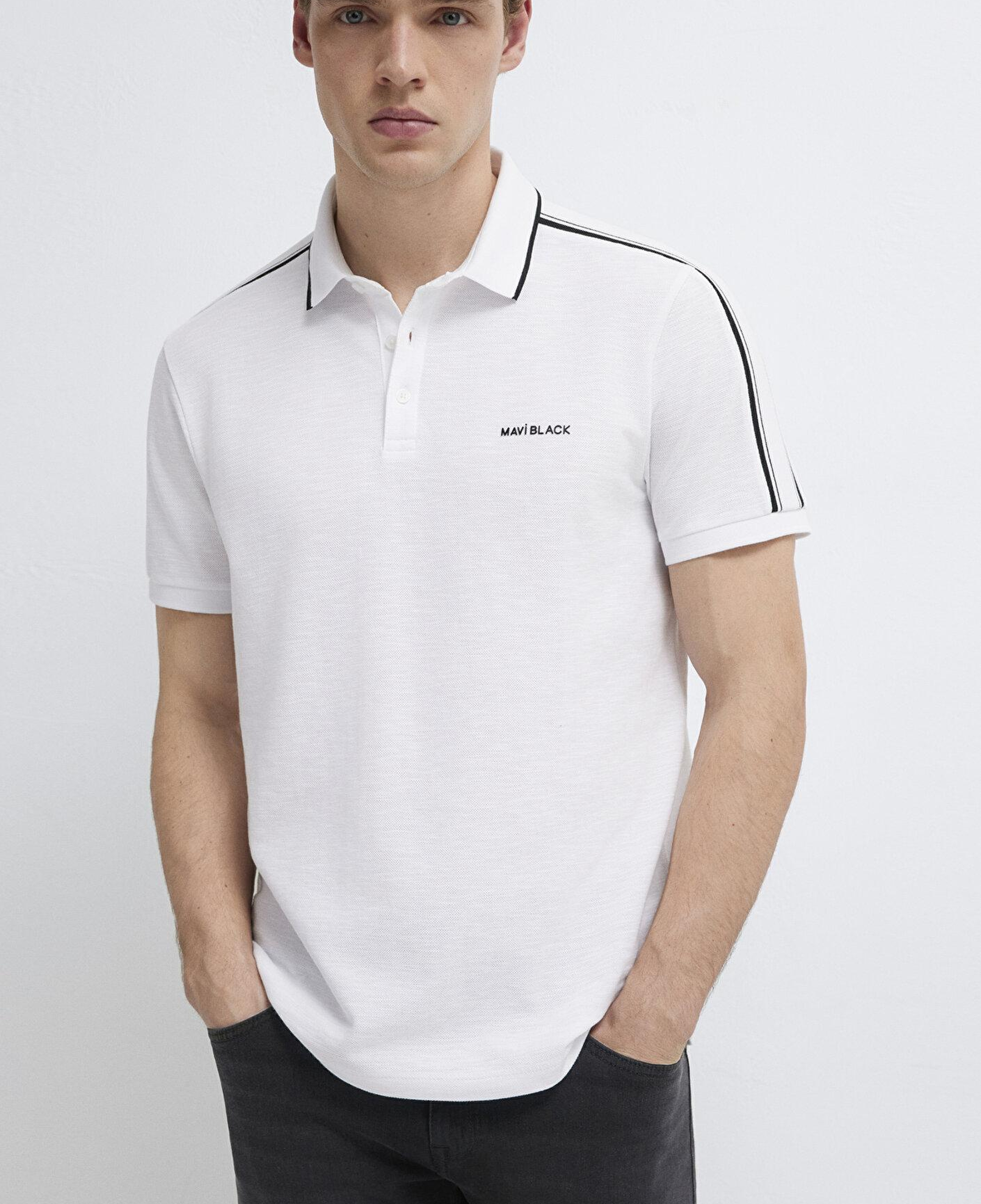 Mavi Mavi Black Beyaz Polo Tişört Regular Fit / Normal Kesim 0611838-620