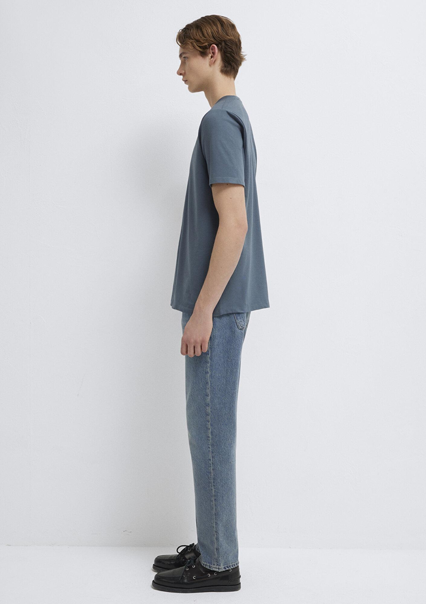 Mavi Mavi Logo Baskılı Lacivert Tişört Regular Fit / Normal Kesim 0613305-80776