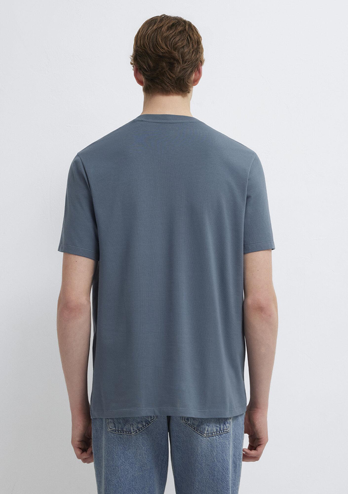 Mavi Mavi Logo Baskılı Lacivert Tişört Regular Fit / Normal Kesim 0613305-80776