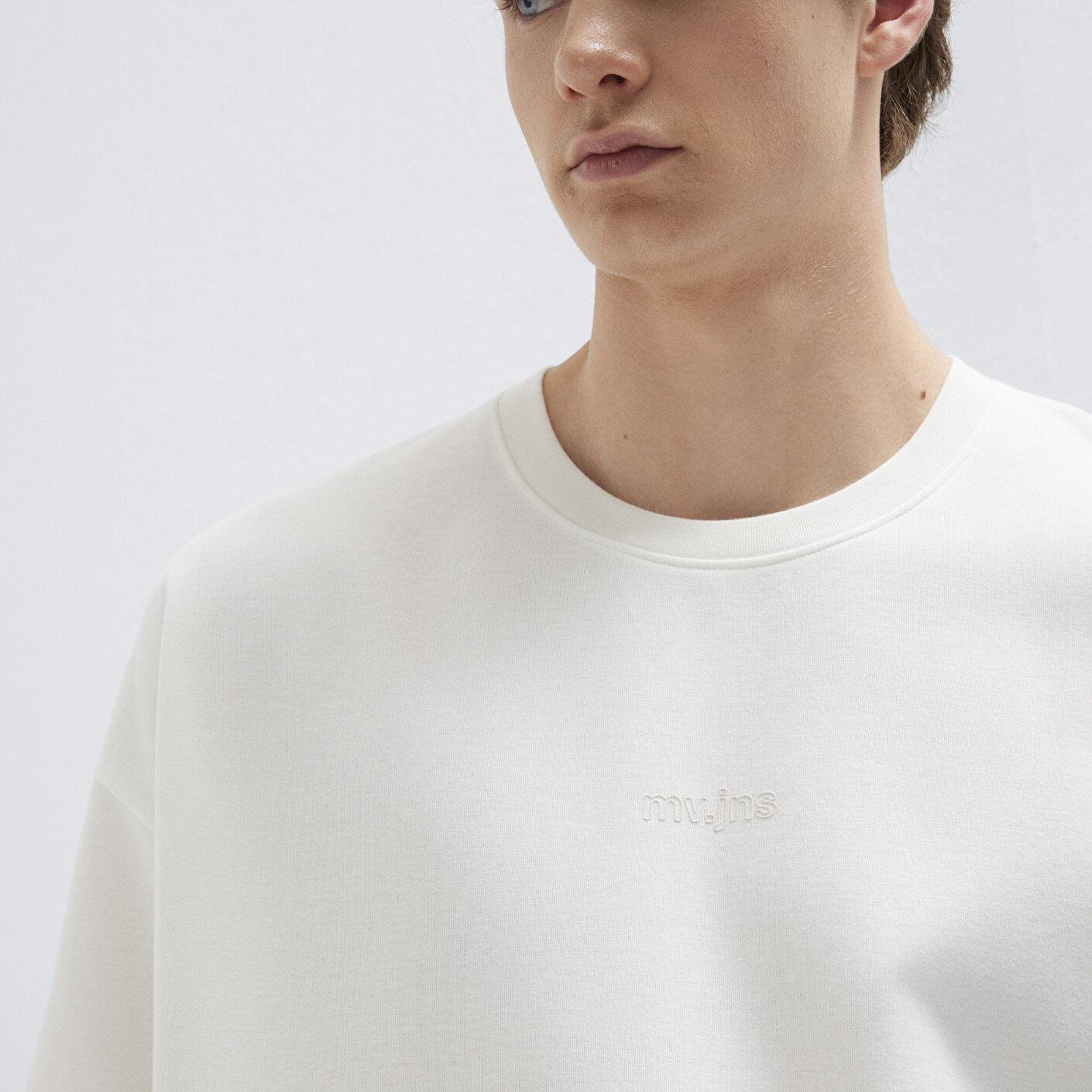 Mavi MVJNS Logo Baskılı Ekru Tişört Boxy Fit 0613306-70057