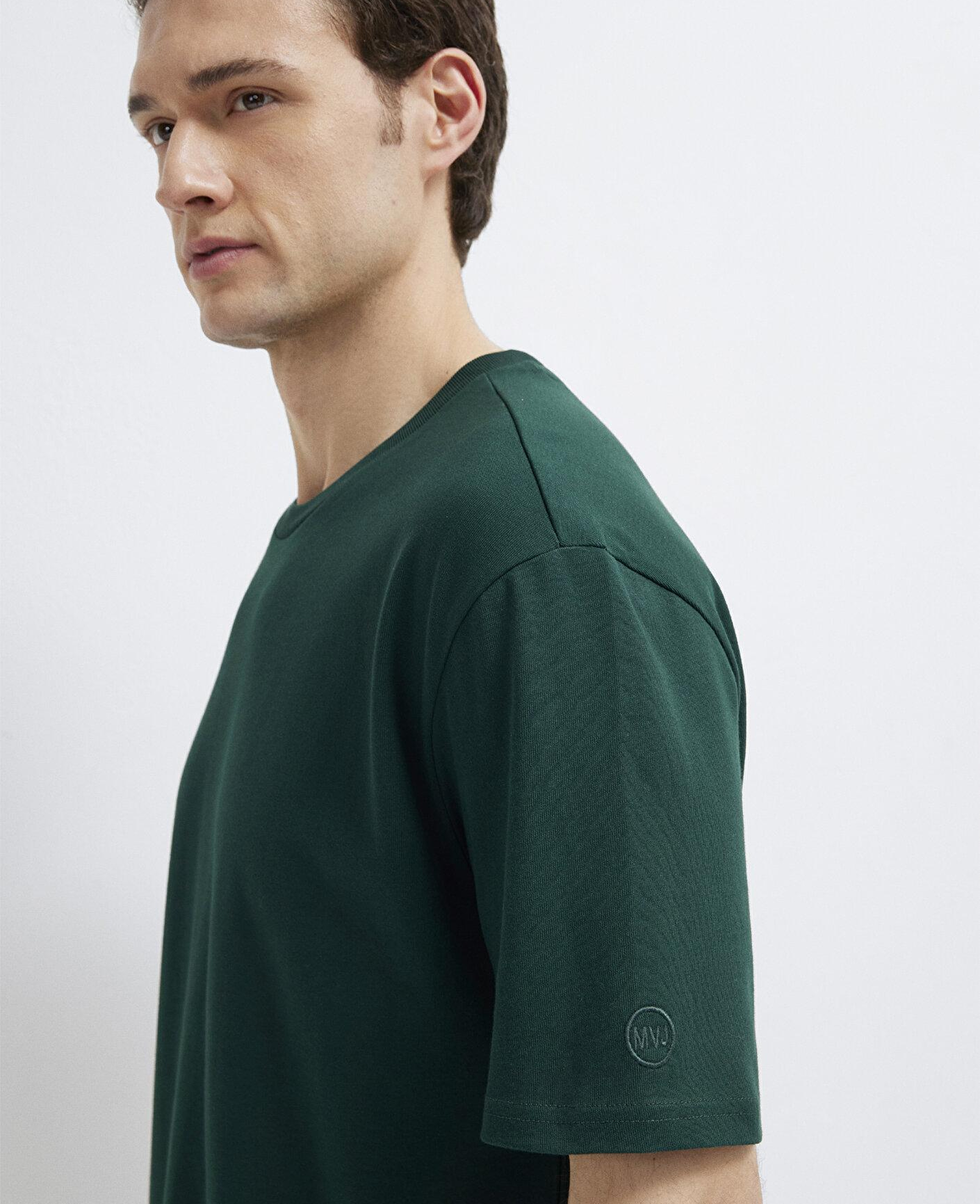 Mavi Yeşil Basic Tişört Loose Fit / Bol Rahat Kesim 0611924-85173