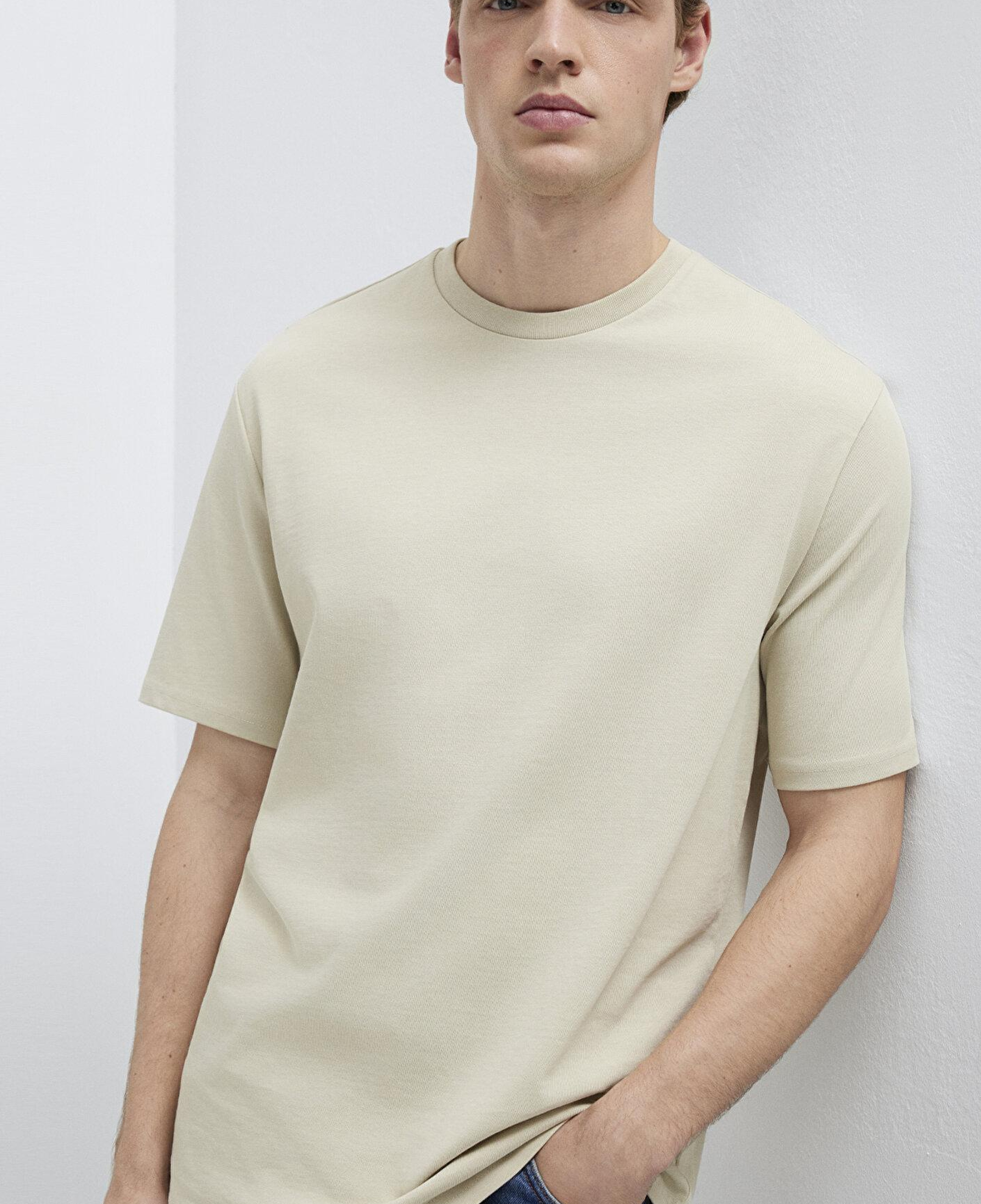 Mavi Bej Basic Tişört Loose Fit / Bol Rahat Kesim 0611924-70322