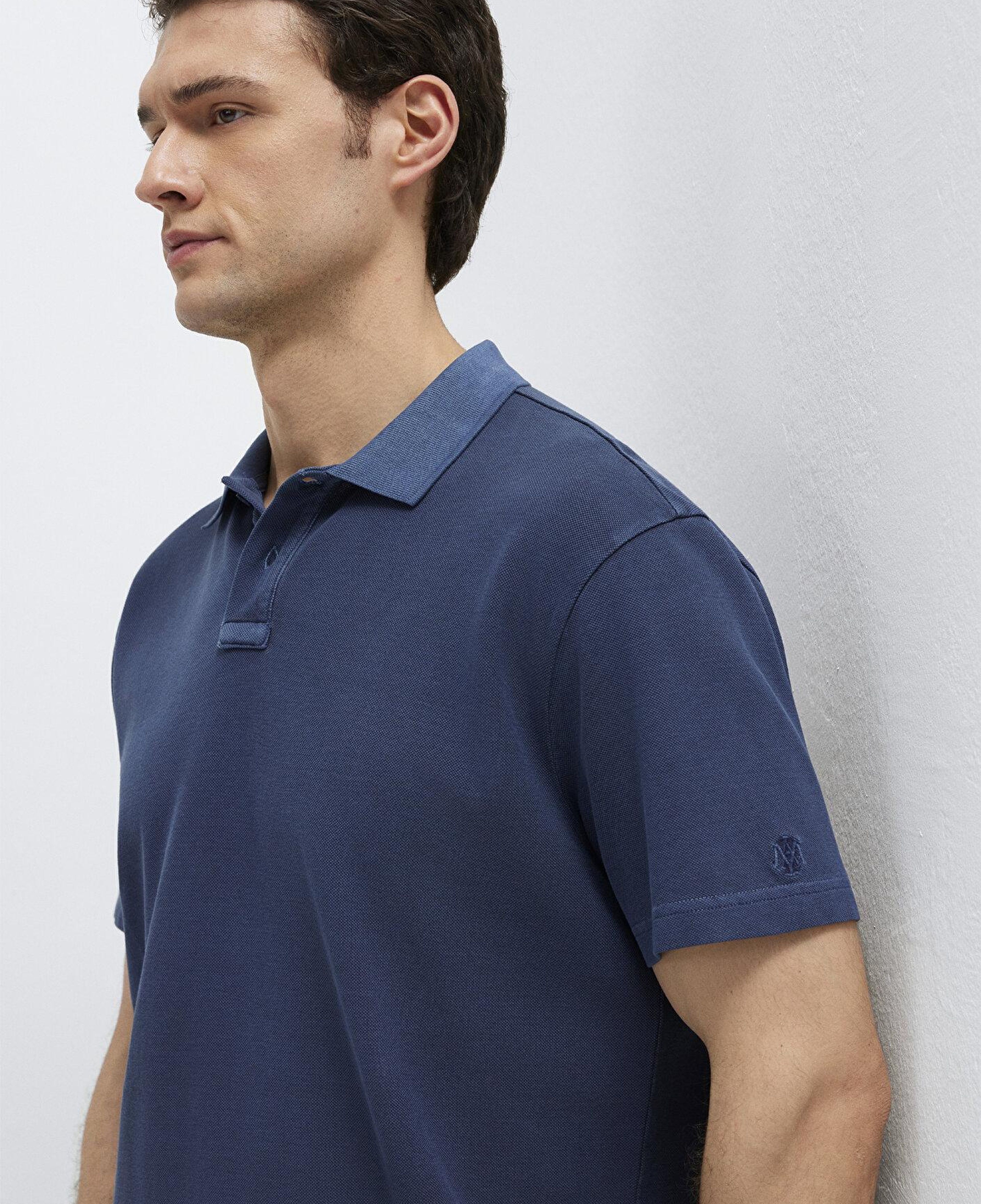 Mavi Lacivert Polo Tişört Loose Fit / Bol Rahat Kesim 0613311-70497