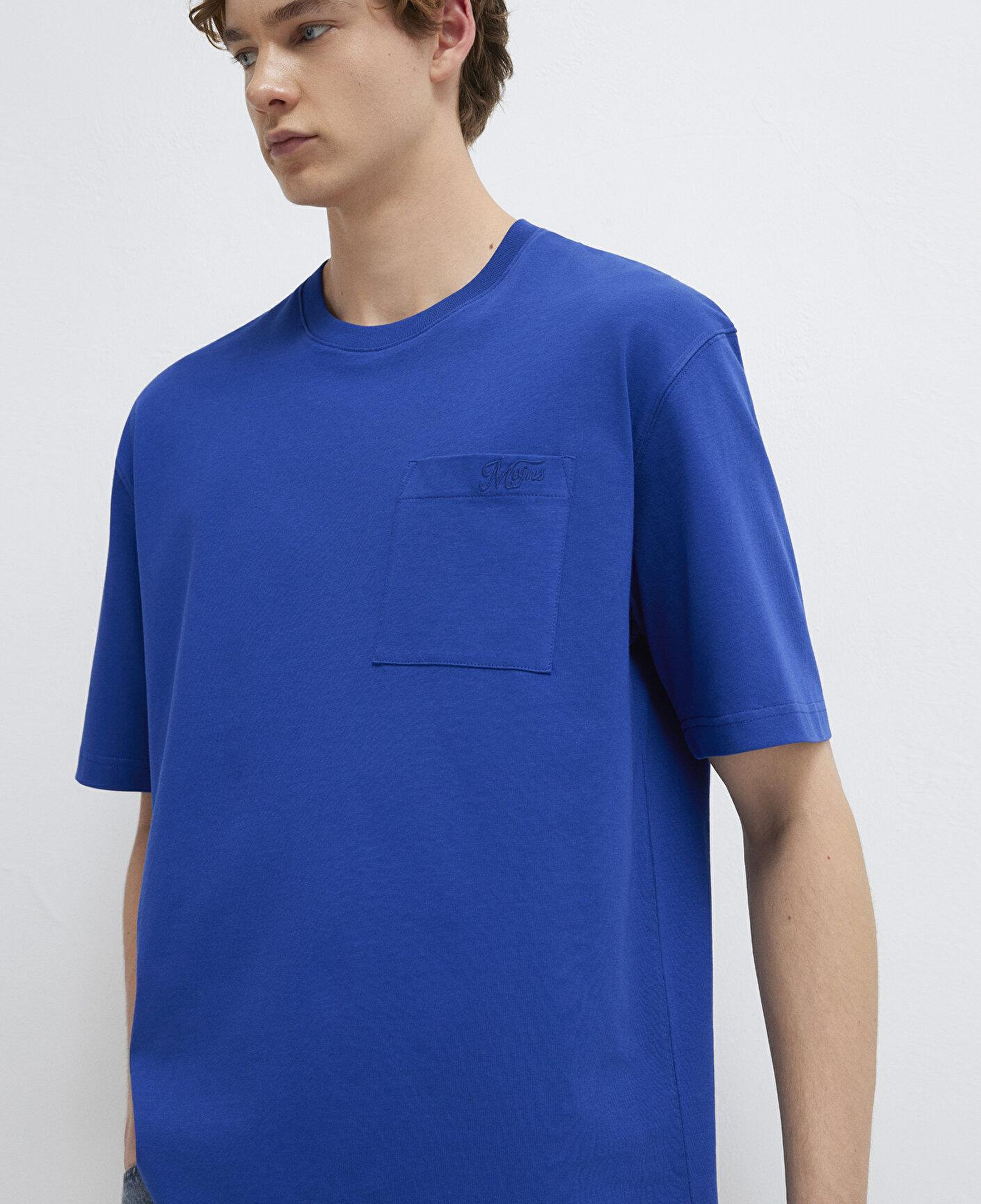 Mavi MVJNS Nakış Detaylı Mavi Tişört Relaxed Fit / Rahat Kesim 0613329-70907