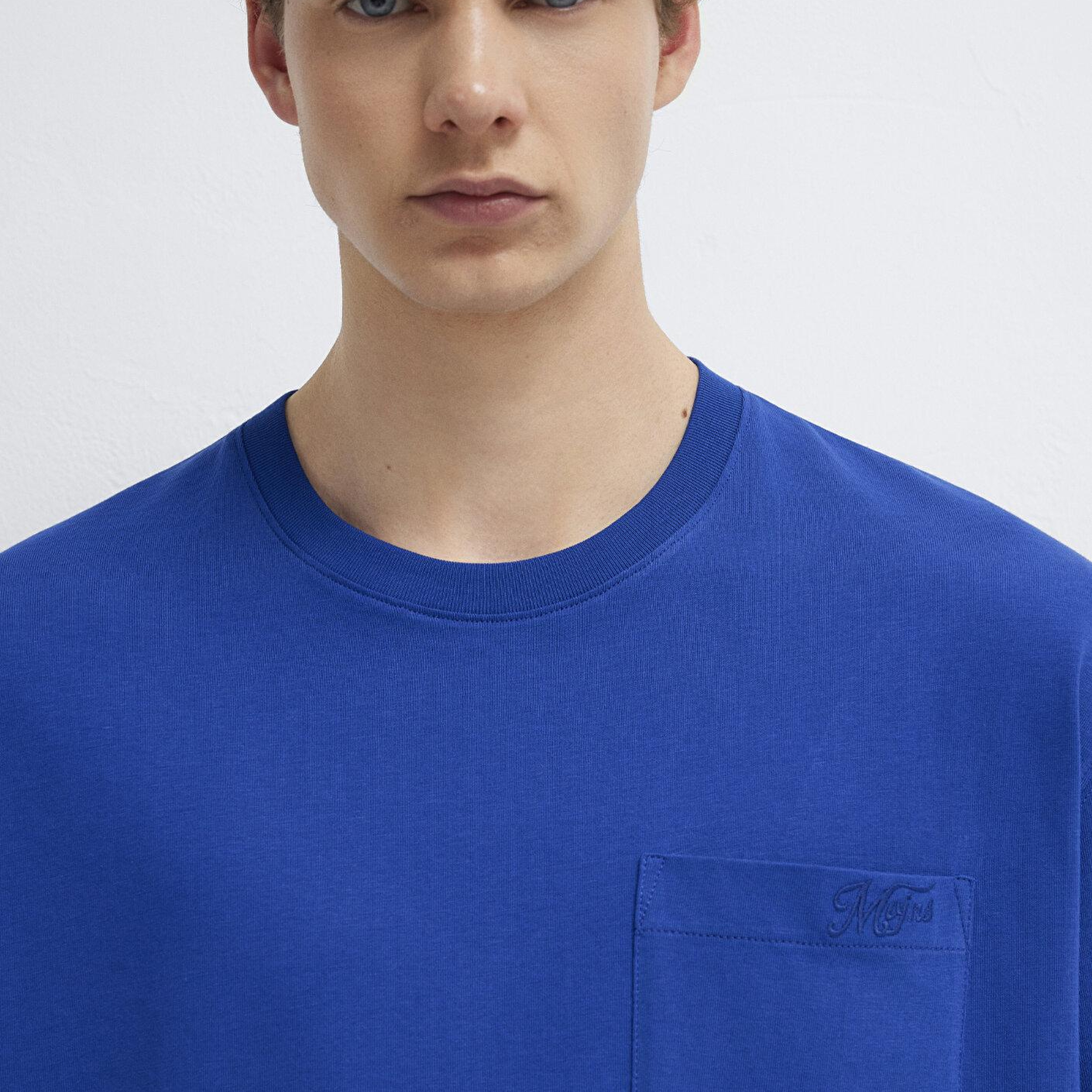 Mavi MVJNS Nakış Detaylı Mavi Tişört Relaxed Fit / Rahat Kesim 0613329-70907