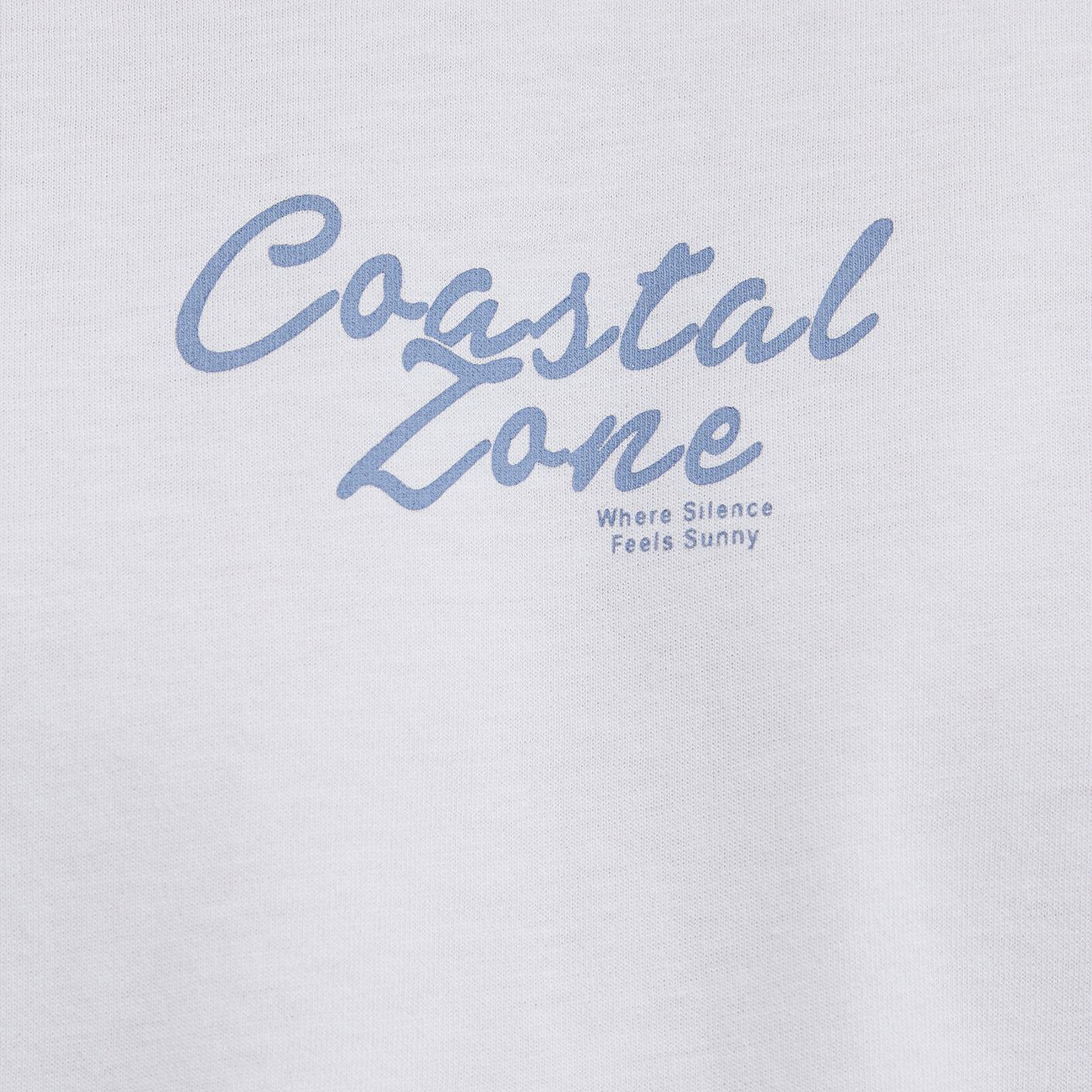 Mavi Baskılı Beyaz Tişört Relaxed Fit / Rahat Kesim 0613290-620