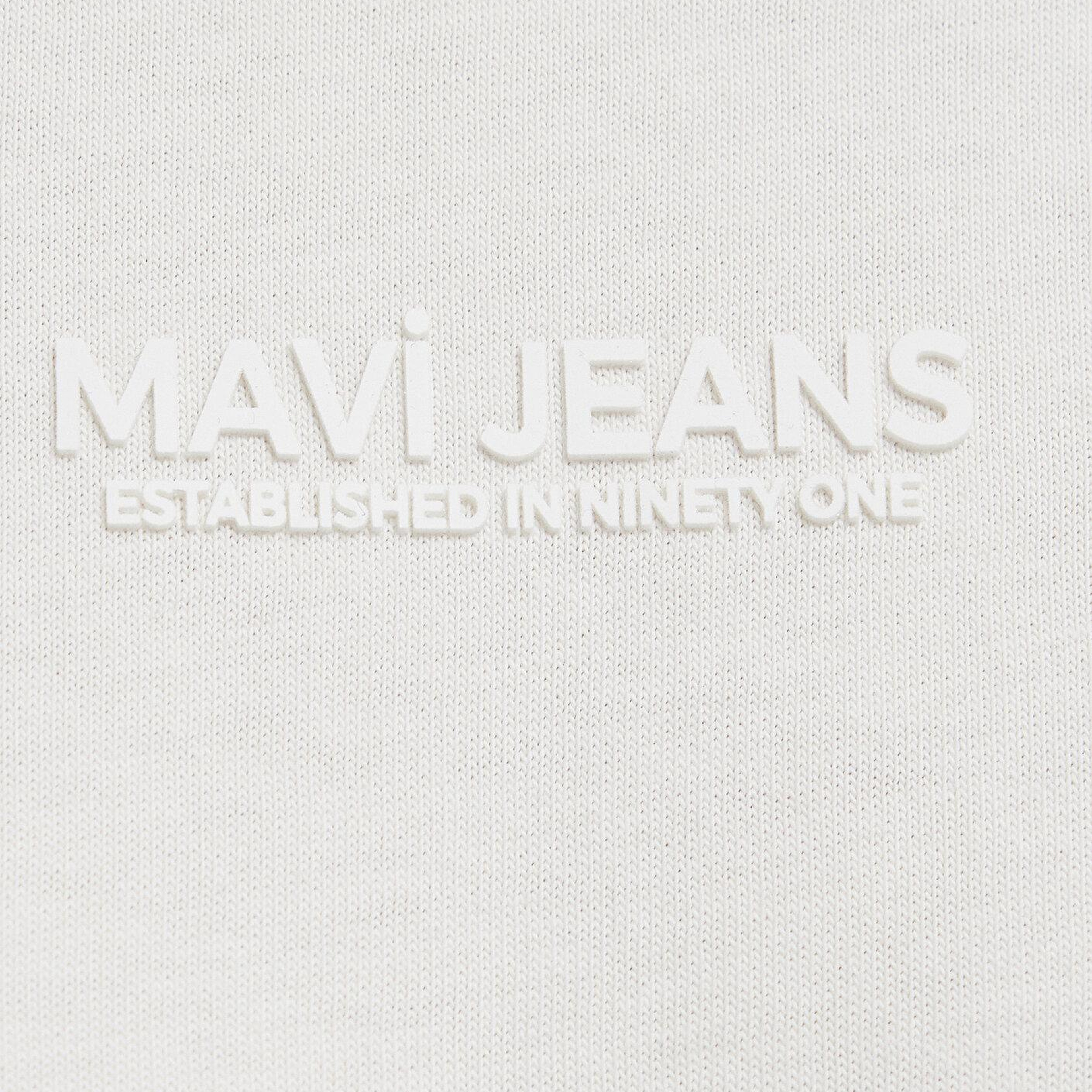 Mavi Mavi Jeans Baskılı Ekru Tişört Loose Fit / Bol Rahat Kesim 0613348-80194