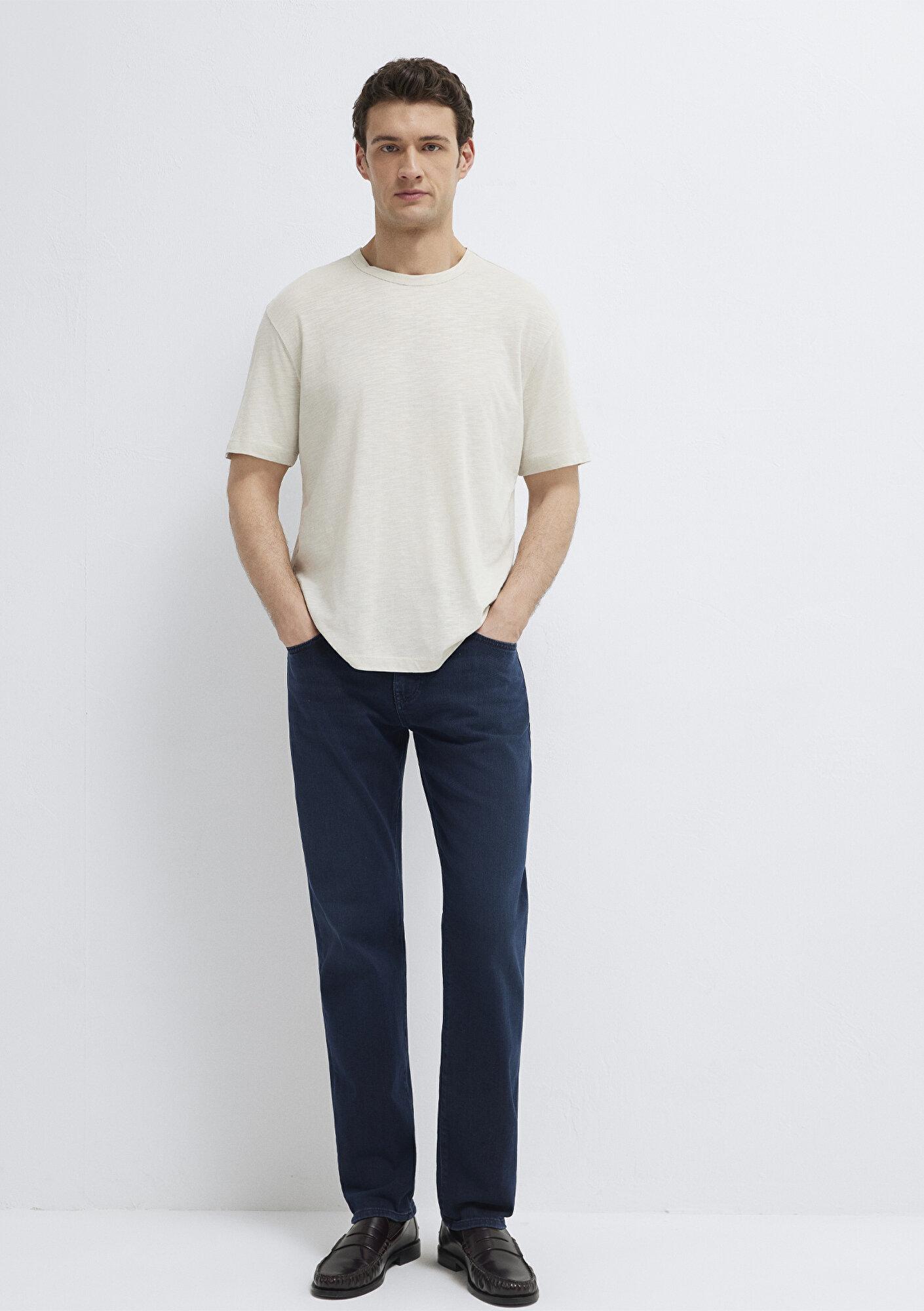 Mavi Gri Basic Tişört Loose Fit / Bol Rahat Kesim 0613460-70144