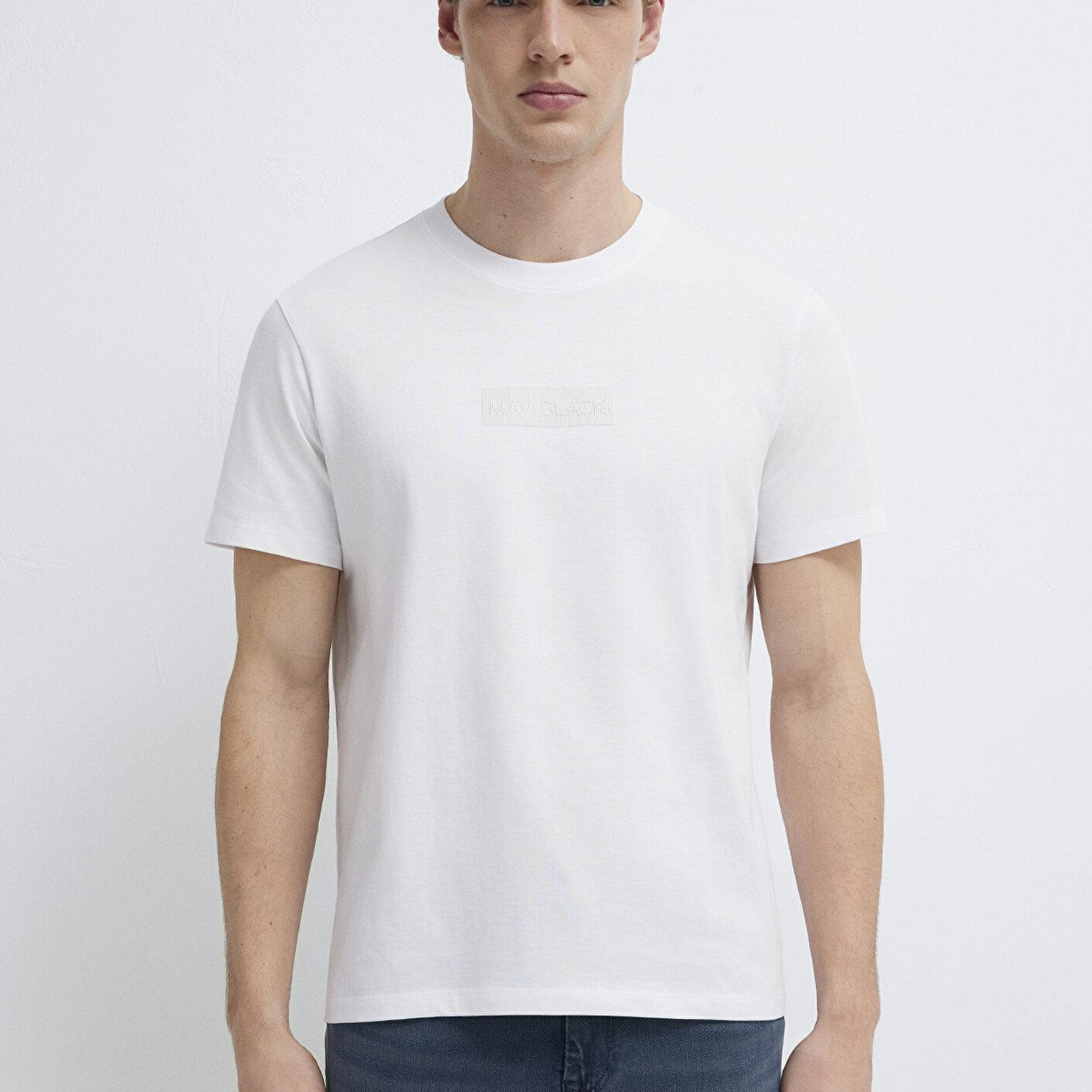 Mavi Mavi Black Baskılı Beyaz Tişört Regular Fit / Normal Kesim 0613270-620