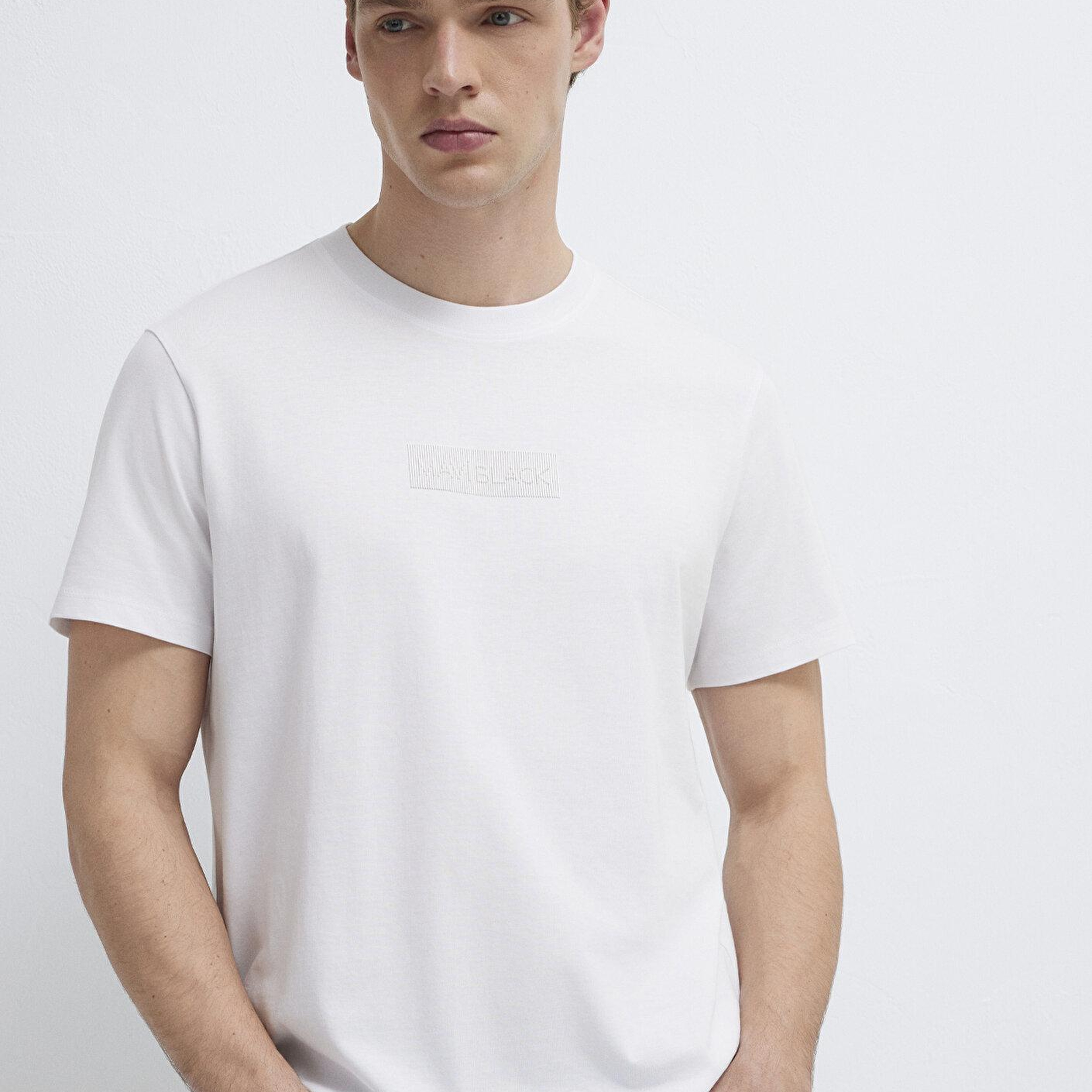 Mavi Mavi Black Baskılı Beyaz Tişört Regular Fit / Normal Kesim 0613270-620