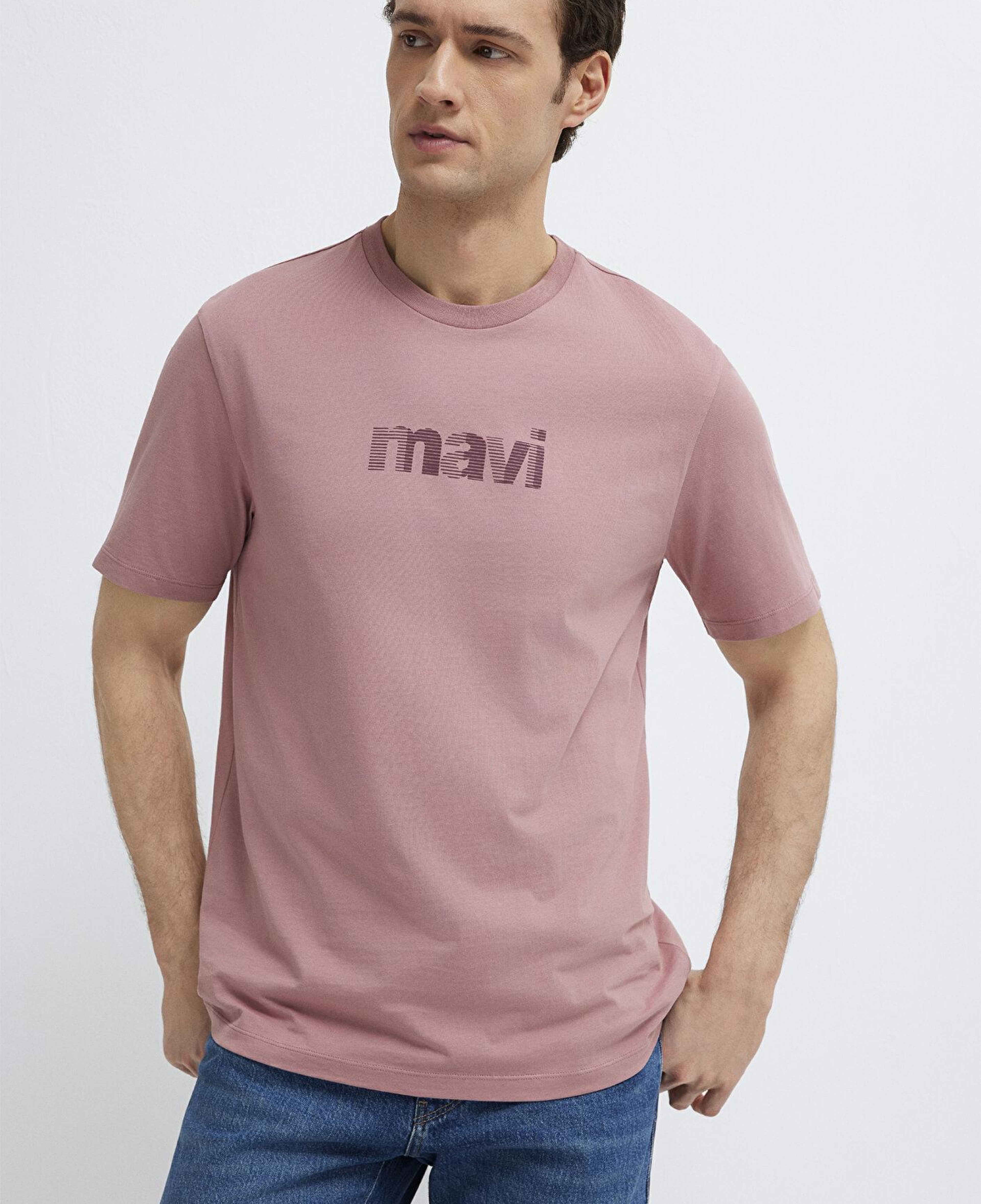 Mavi Mavi Logo Baskılı Pembe Tişört Regular Fit / Normal Kesim 0612936-70948