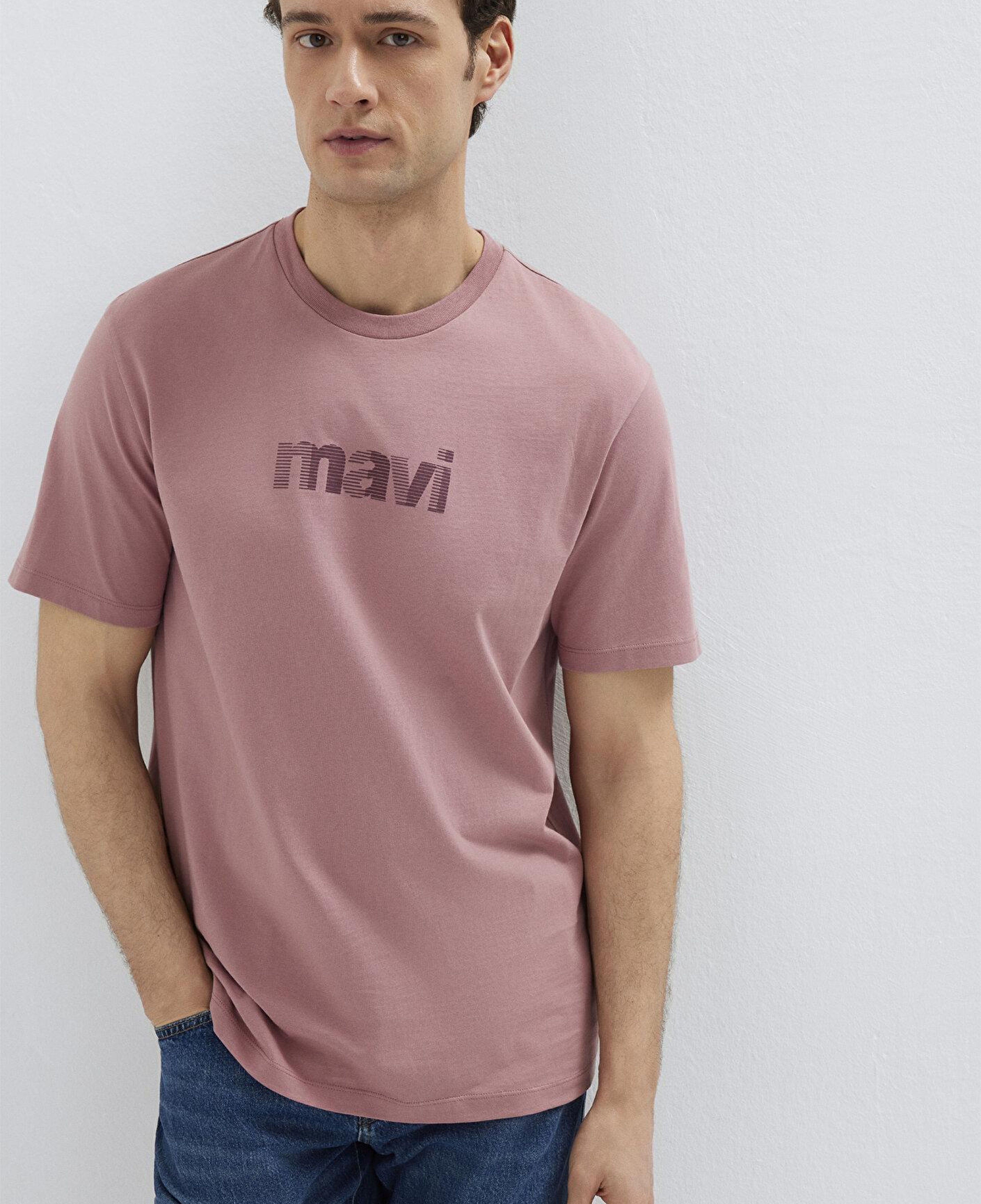 Mavi Mavi Logo Baskılı Pembe Tişört Regular Fit / Normal Kesim 0612936-70948